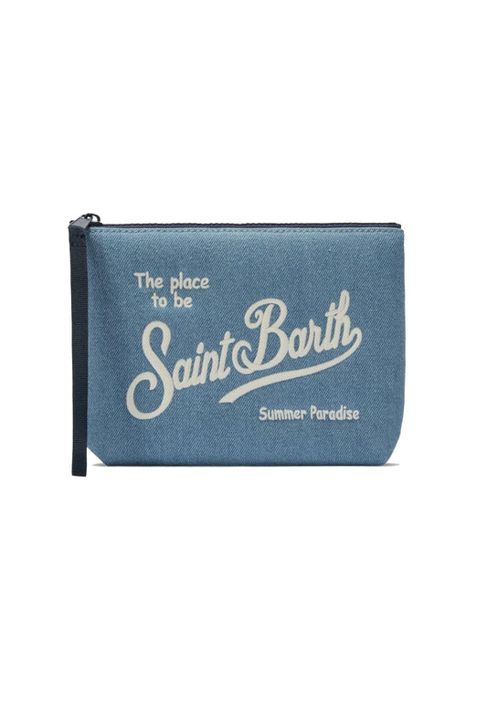 Pochette Aline denim jeans azzurra MC2 Saint Barth P26 ALI0007 01759L01759L MC2 