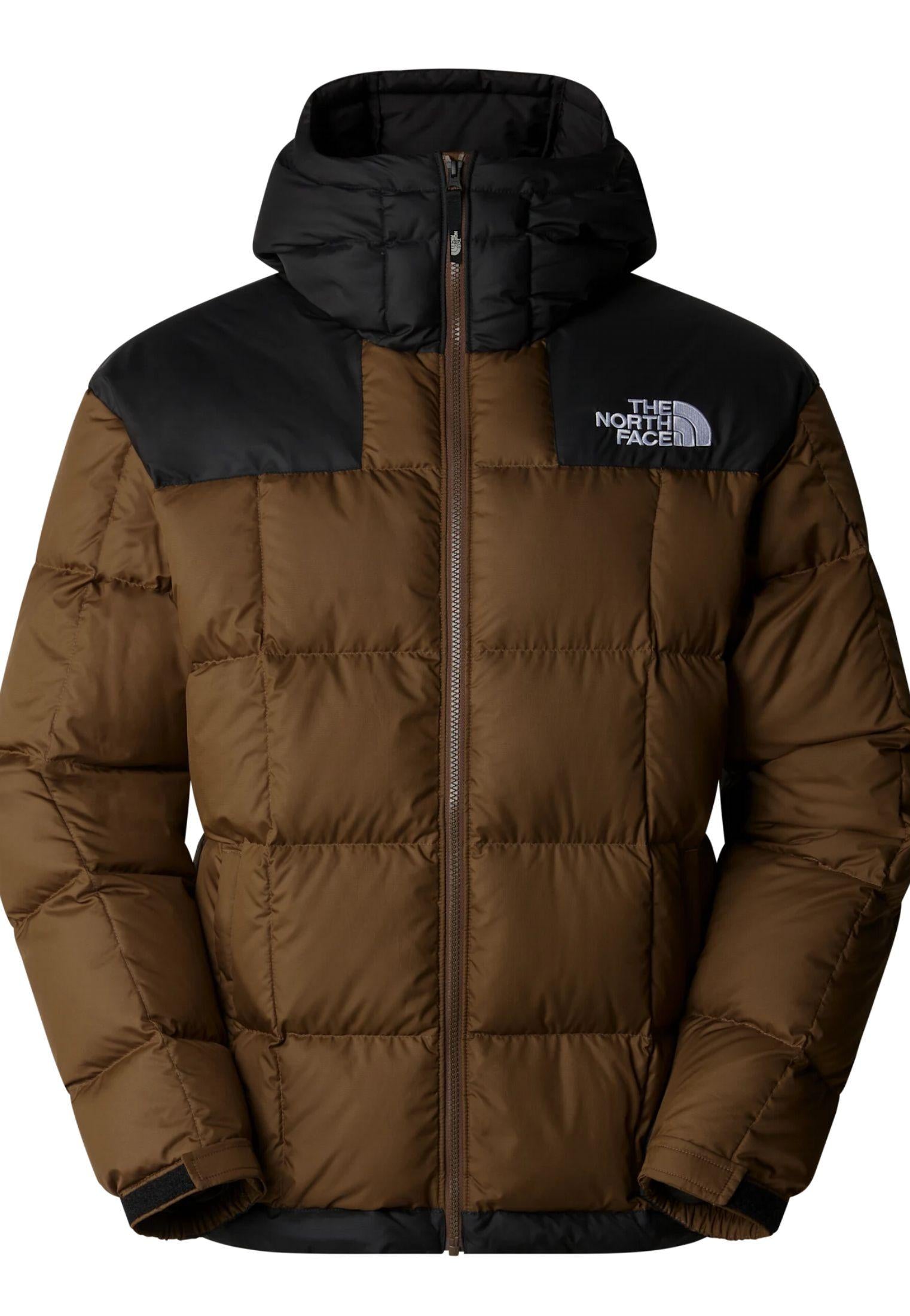 Giubbotto in piumino con cappuccio marrone The North Face Lhotse A24 NF0A853C1OI1 NF1OINF1OI THE NORTH FACE 