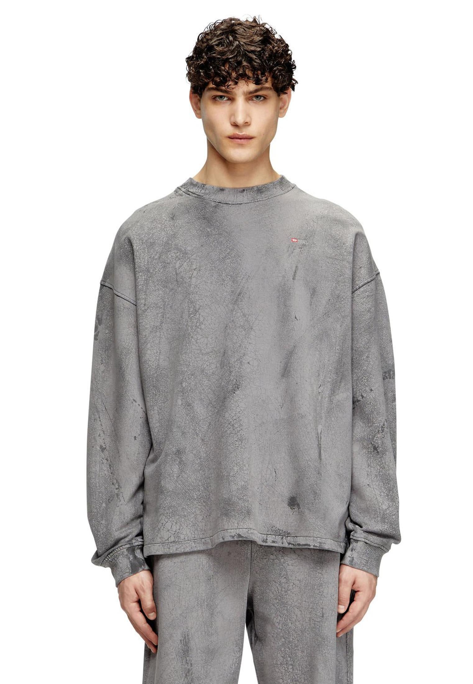 Felpa girocollo grigia marmorizzata Diesel A25 A19306-0PLBV 3434 DIESEL 