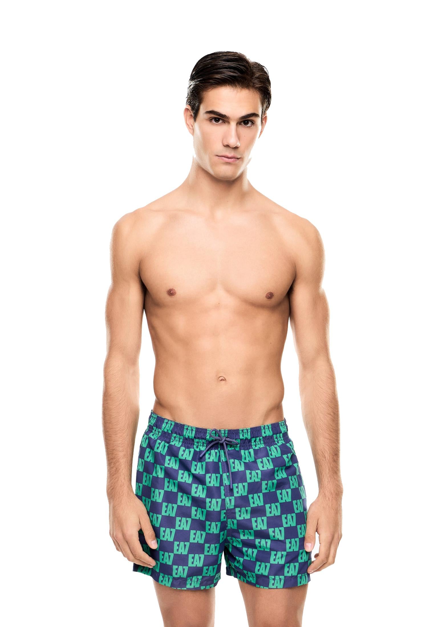 Costume da bagno boxer turchese Graphic EA7 Armani P26 7M001677 AF21252 MB466MB466 EA7 