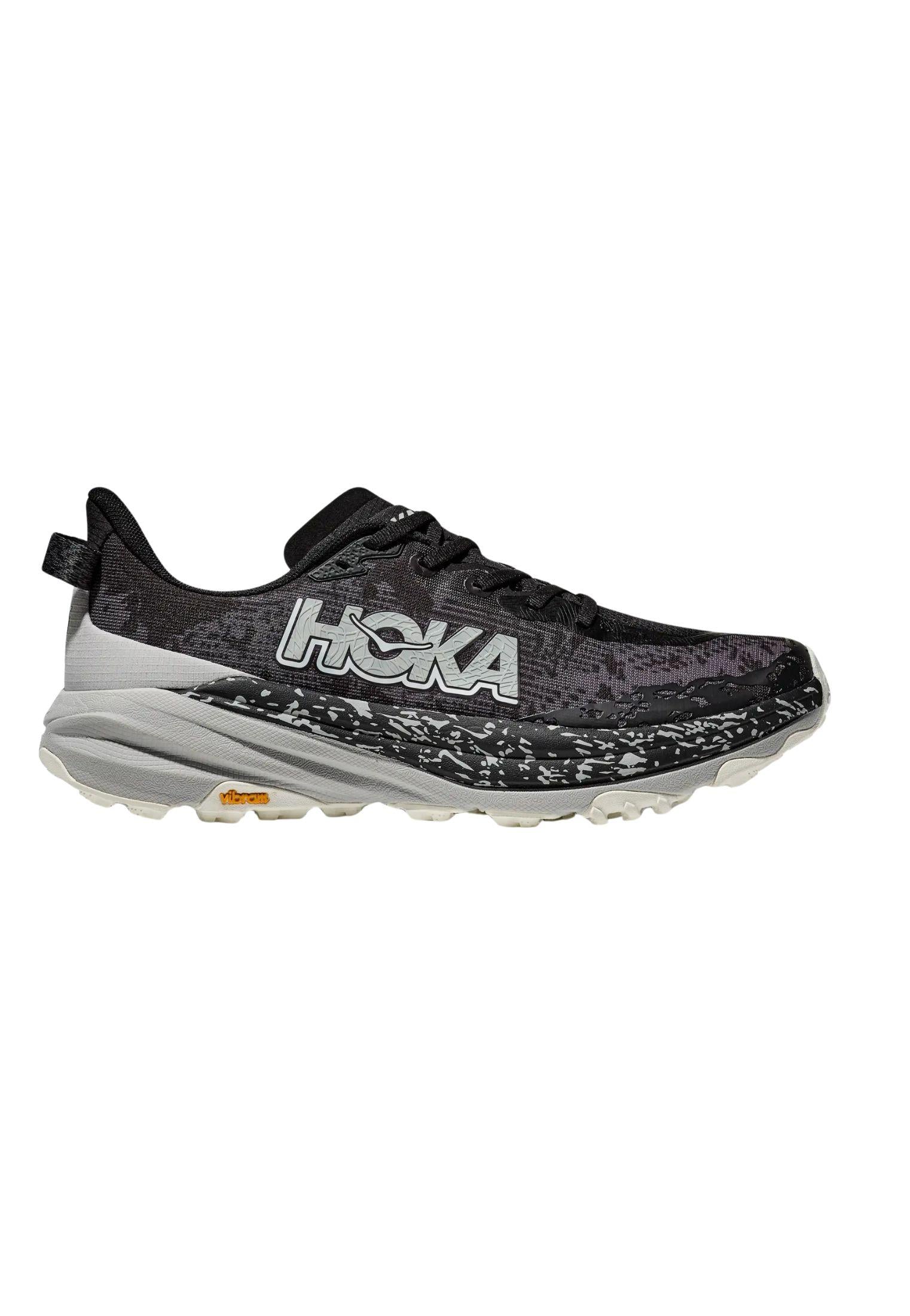 Scarpe sneakers da corsa uomo nero grigio Speedgoat 6 Hoka A24 1147791 BKSTRBLACK WHITE HOKA 