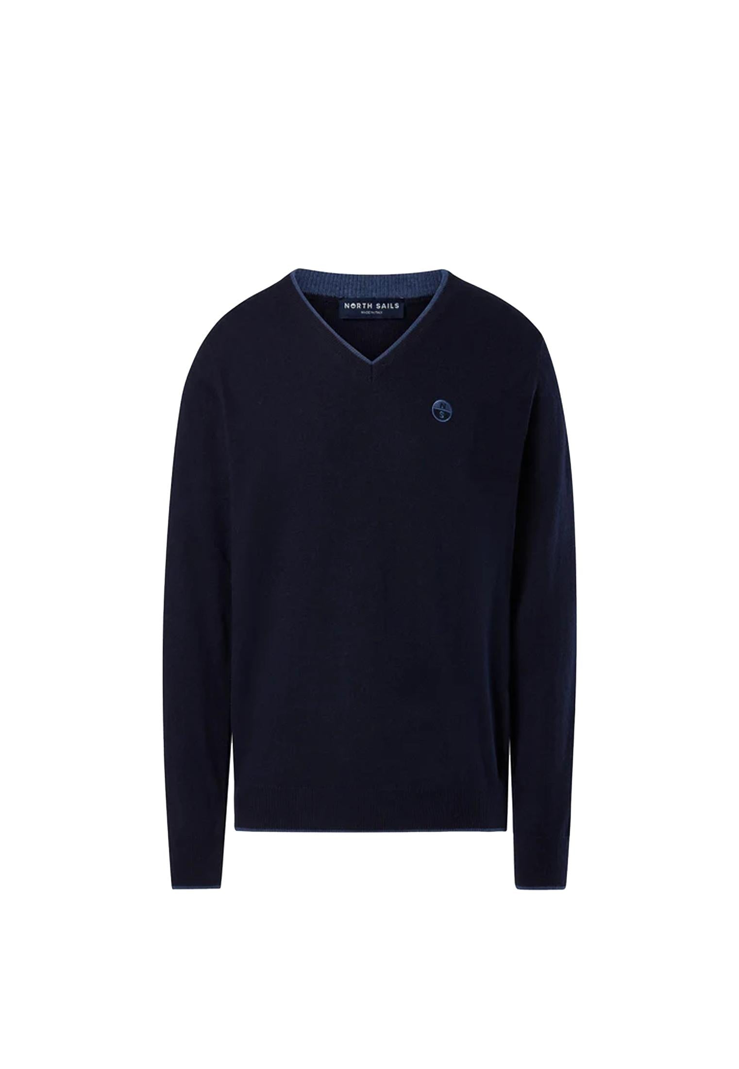 Maglione girocollo logo ricamato blu navy North Sails A25 699776 08020802 NORTH SAILS 