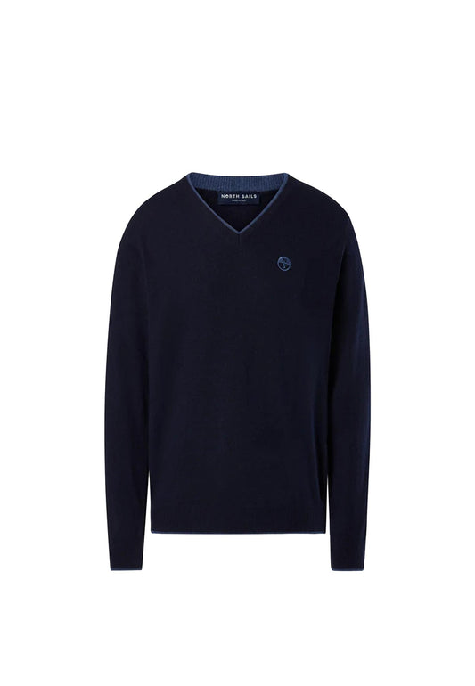 Maglione girocollo logo ricamato blu navy North Sails A25 699776 08020802 NORTH SAILS 