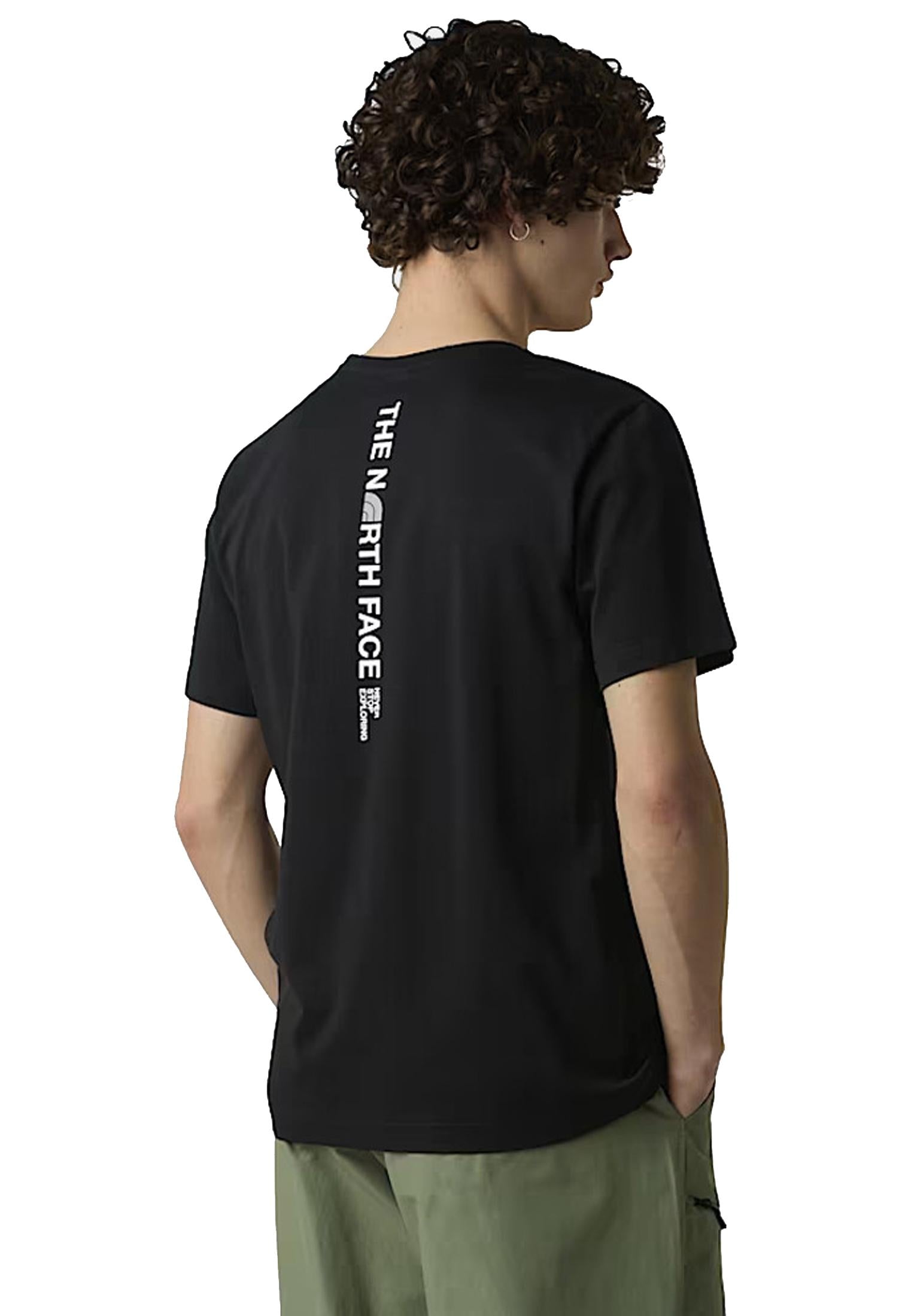 T-shirt girocollo nera cotone Vertical Logo The North Face A25 NF0A8EE7JK31 NFJK3NFJK3 THE NORTH FACE 