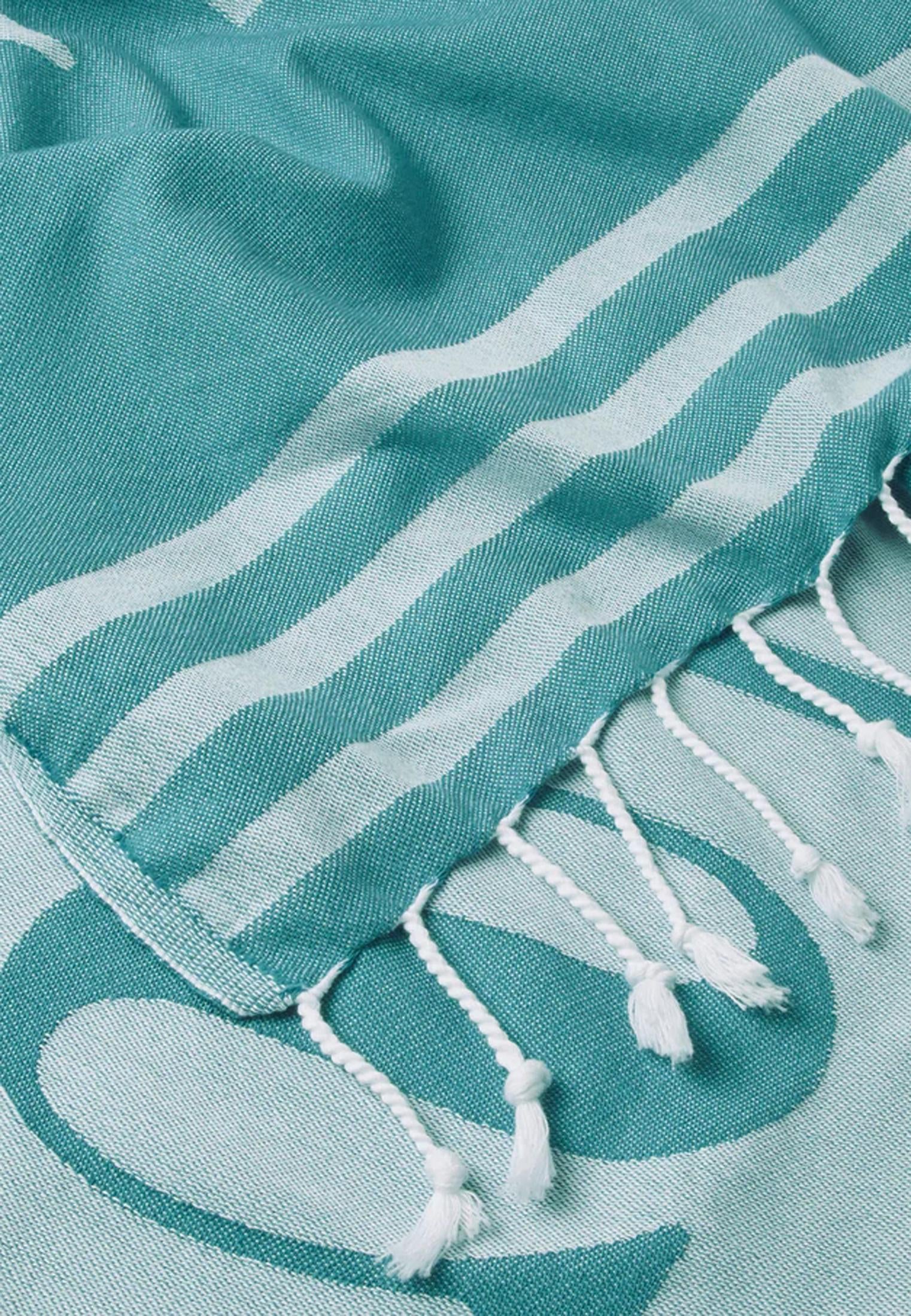 Telo mare spiaggia turchese jacquard cotone Sundek P26 AM401ATC1000 T6S00195000 SUNDEK 