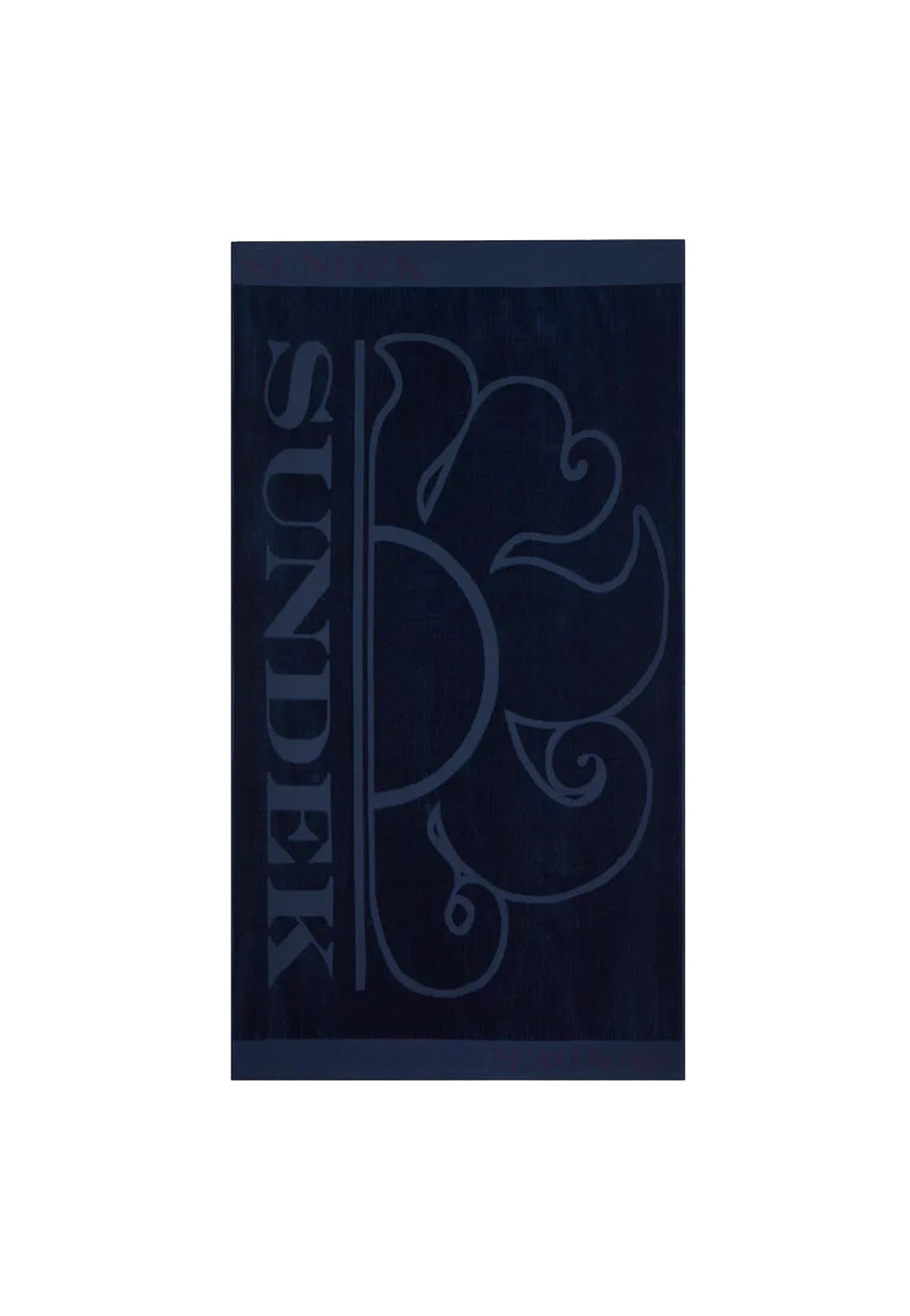 Telo mare spiaggia cotone blu Jacquard Sundek P26 AM379ATC1000 T6S00900700 SUNDEK 