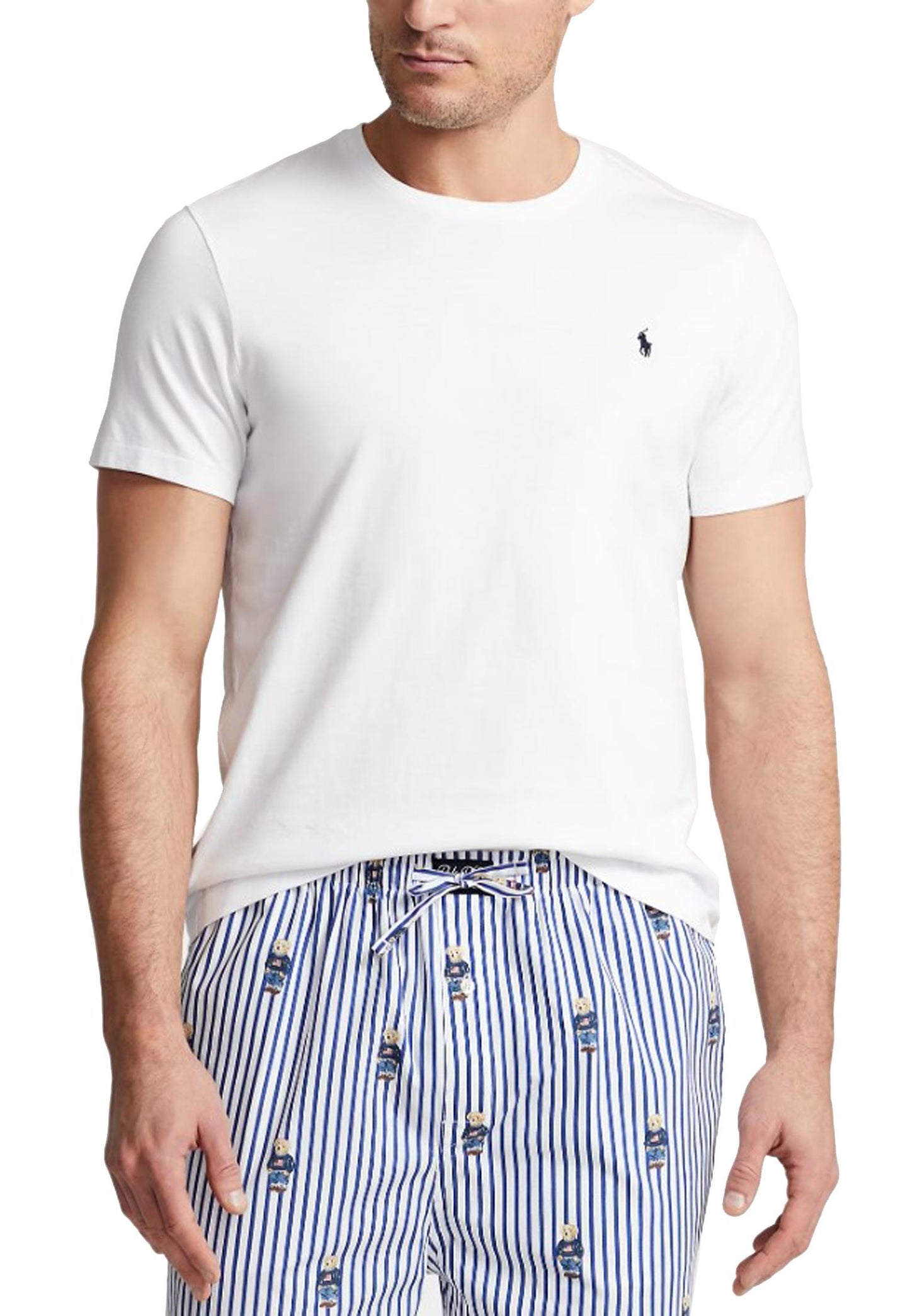 T-shirt intima da notte cotone bianca girocollo Polo Ralph Lauren P25