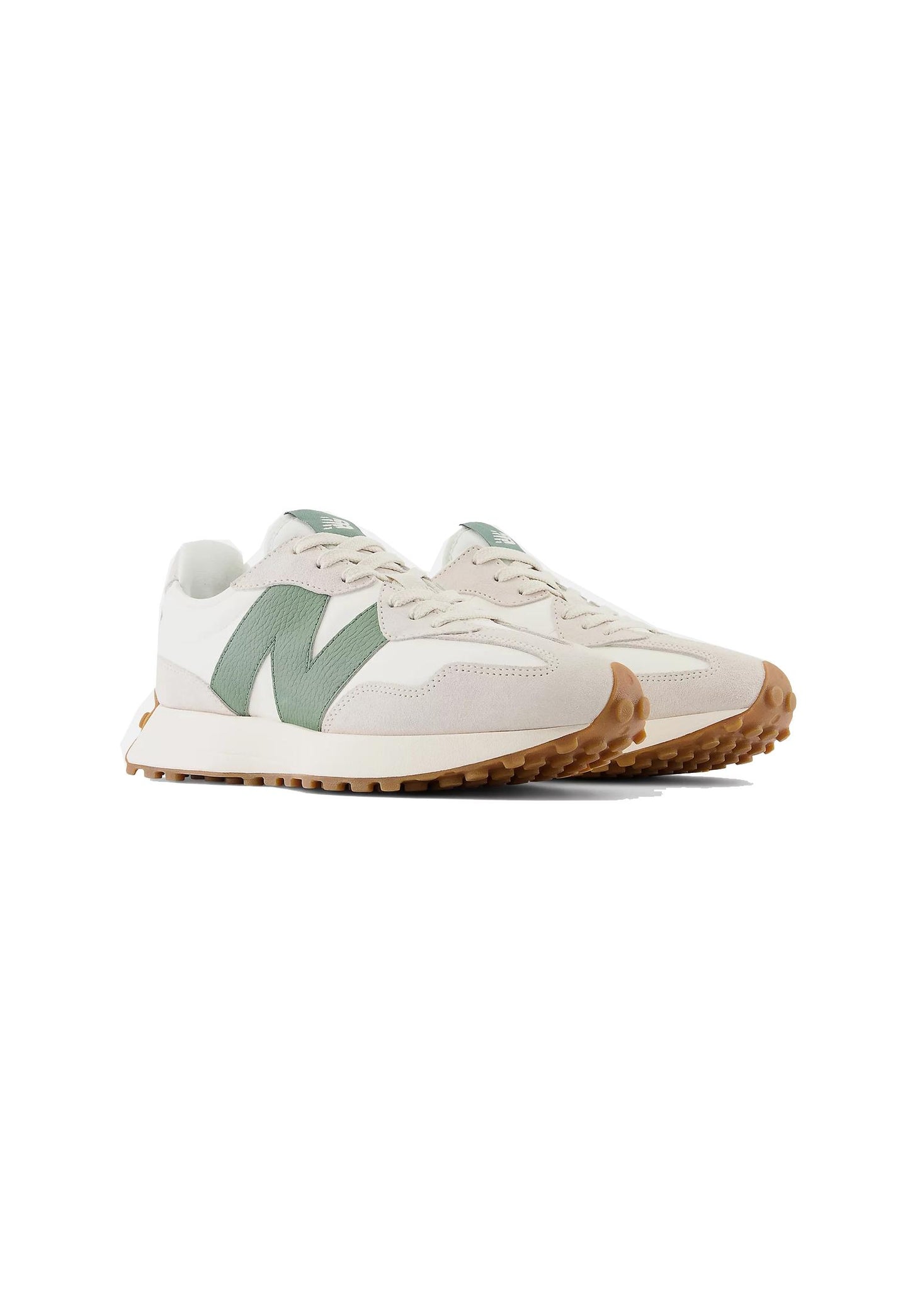 Scarpe sneakers pelle scamosciata bianca verde 327 New Balance A25 U327 SKC SKCWHITE GREEN NEW BALANCE 