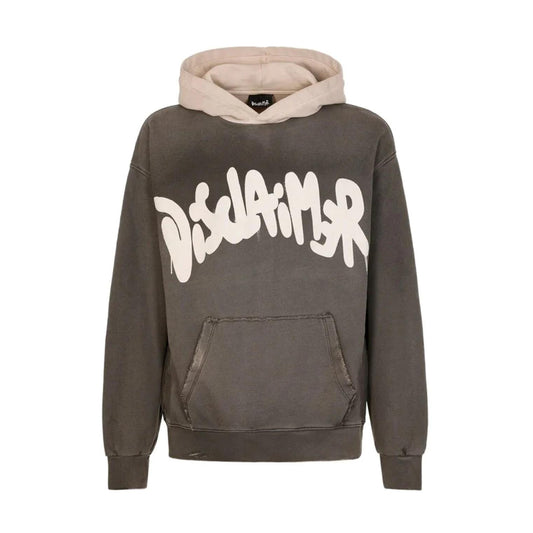 Felpa nera con cappuccio grigio chiaro e grafica centrale Disclaimer A24