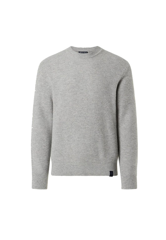 Maglione girocollo grigio melange nido d'ape misto lana North Sails A25 699159 09260926 NORTH SAILS 