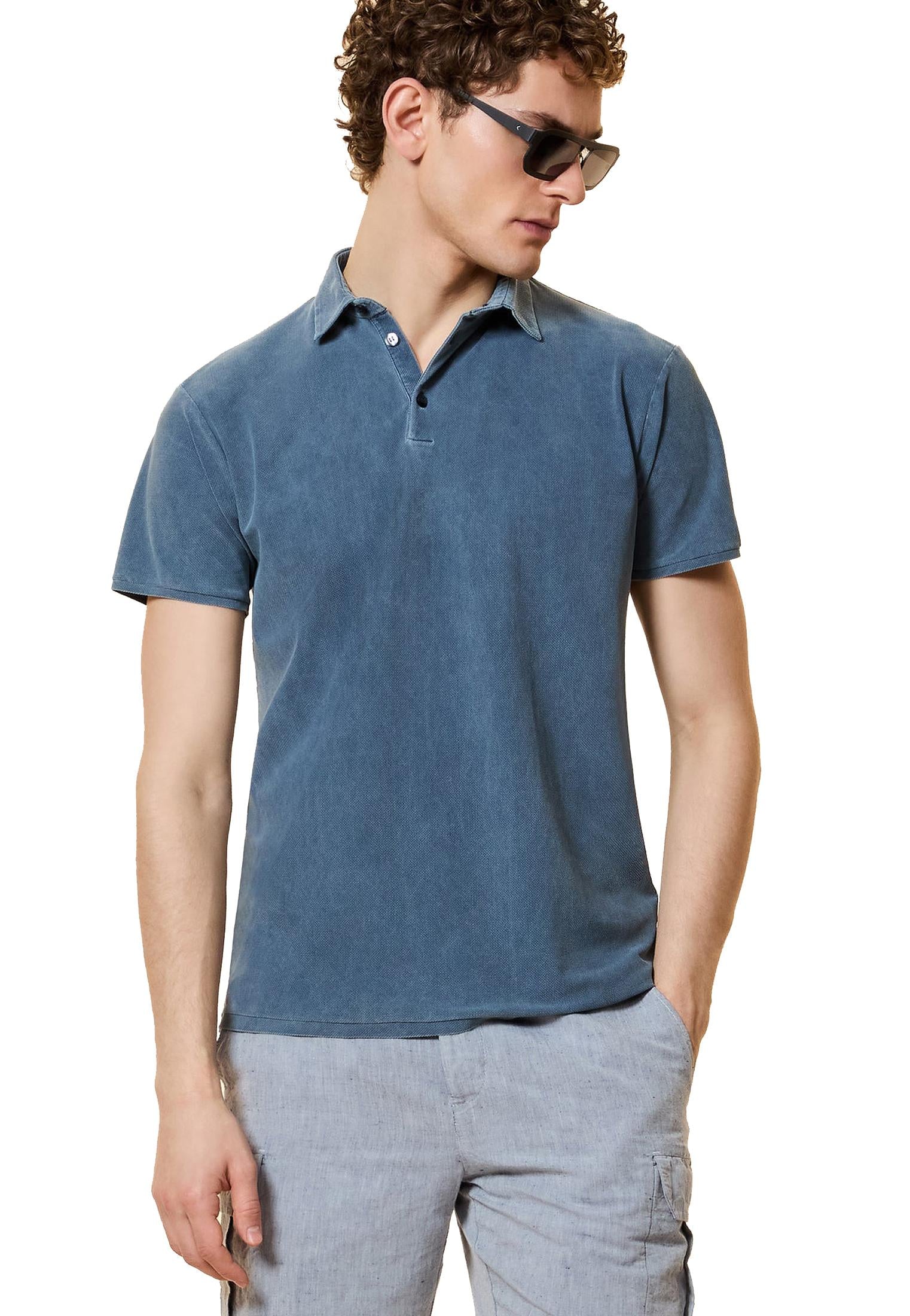 Polo blu tecnica traspirante Techno Wash RRD P26 26219 6060 RRD 