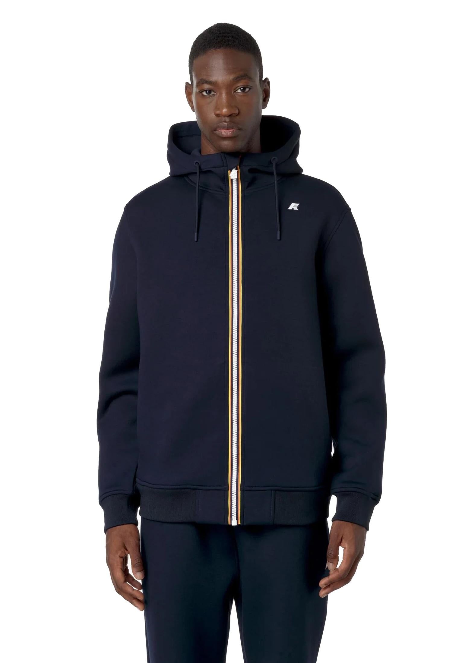 Giacca in pile con cappuccio blu Rainer Spacer K-way A25 K2141DW K89K89 K-WAY 