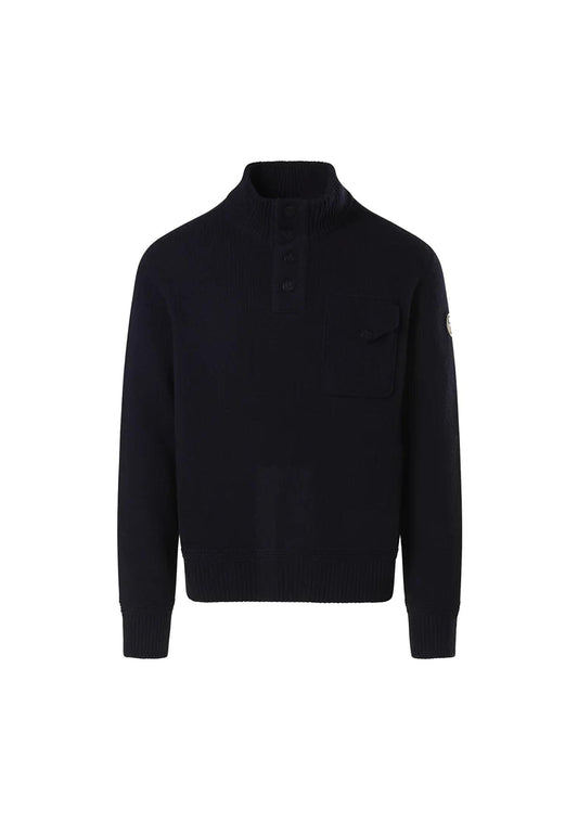 Maglione collo alto blu misto lana North Sails A25 699203 08020802 NORTH SAILS 