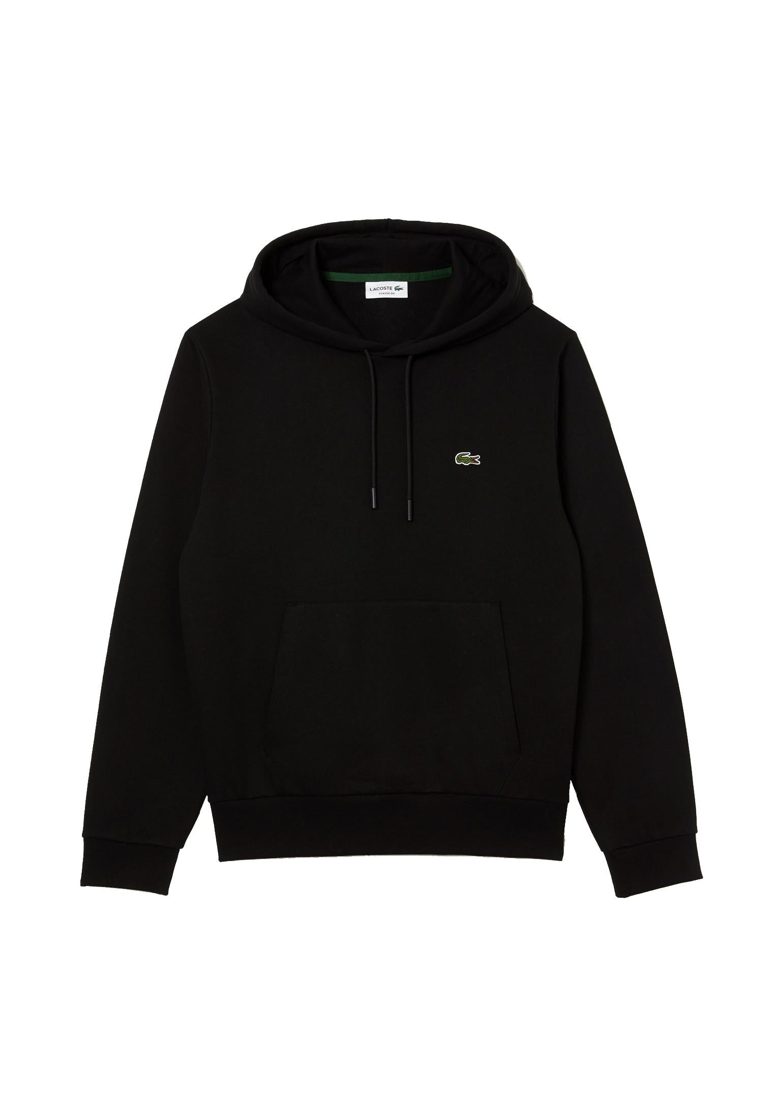 Felpa con cappuccio nera Lacoste A25 SH9623 031031 LACOSTE 