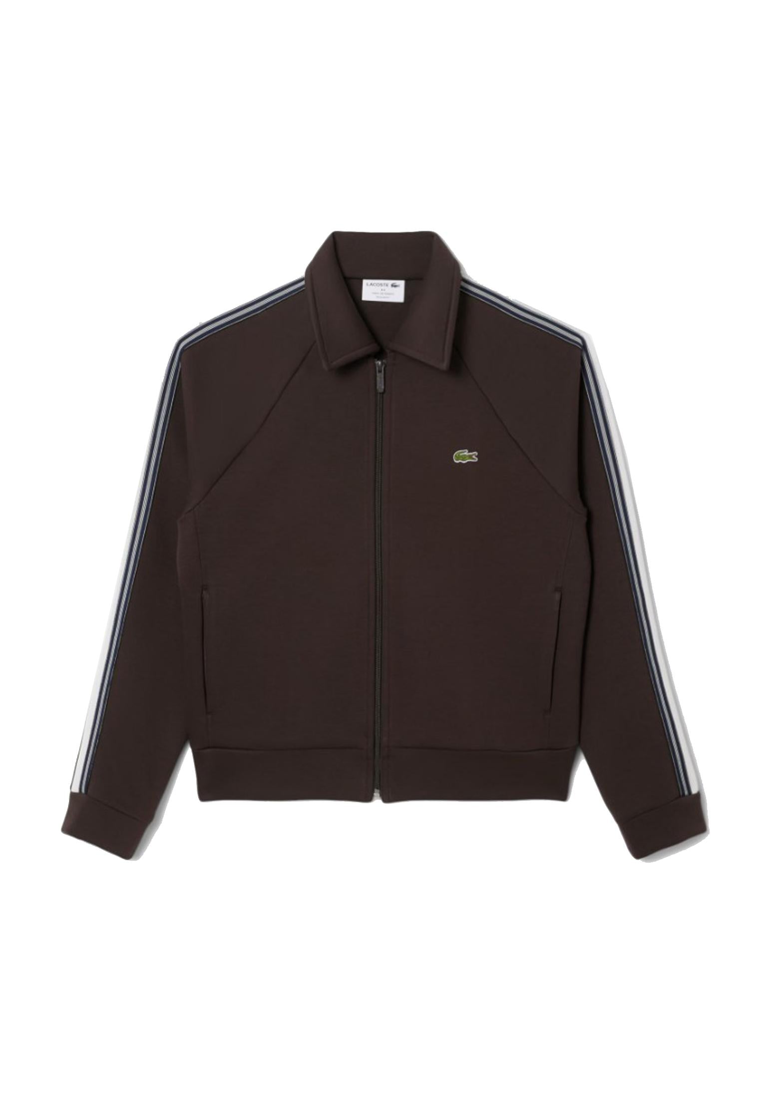 Felpa con zip marrone sportswear Lacoste A25 SH5927 SKBSKB LACOSTE 