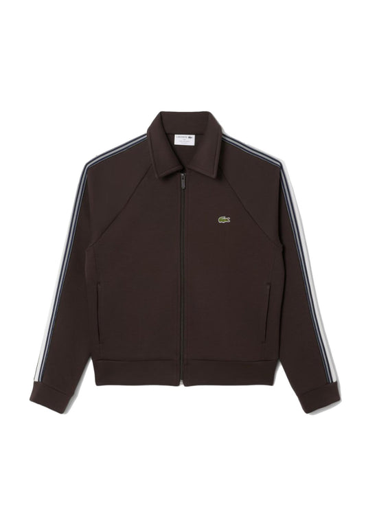 Felpa con zip marrone sportswear Lacoste A25 SH5927 SKBSKB LACOSTE 