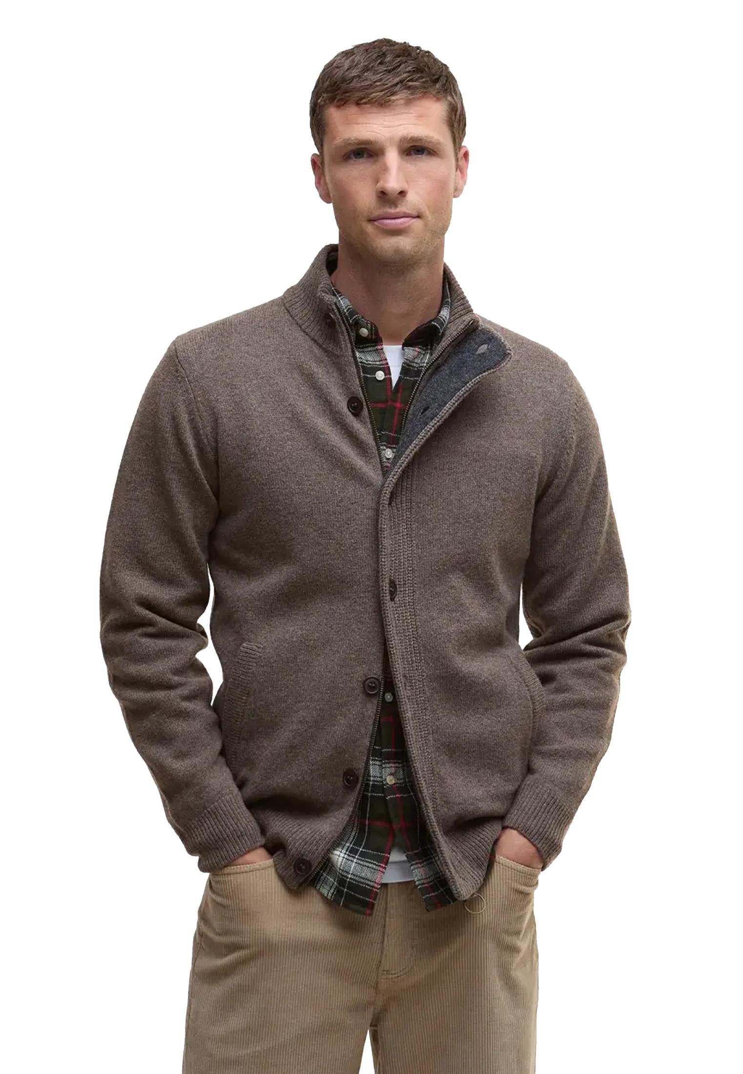 Maglione marrone maglia grossa lana Patch Barbour A25 252MMKN0731 ST52ST52 BARBOUR 