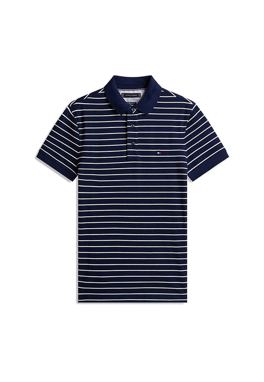 Polo righe blu bianche cotone slim fit Tommy Hilfiger P26 MW0MW177710X5 0X50X5 TOMMY HILFIGER 