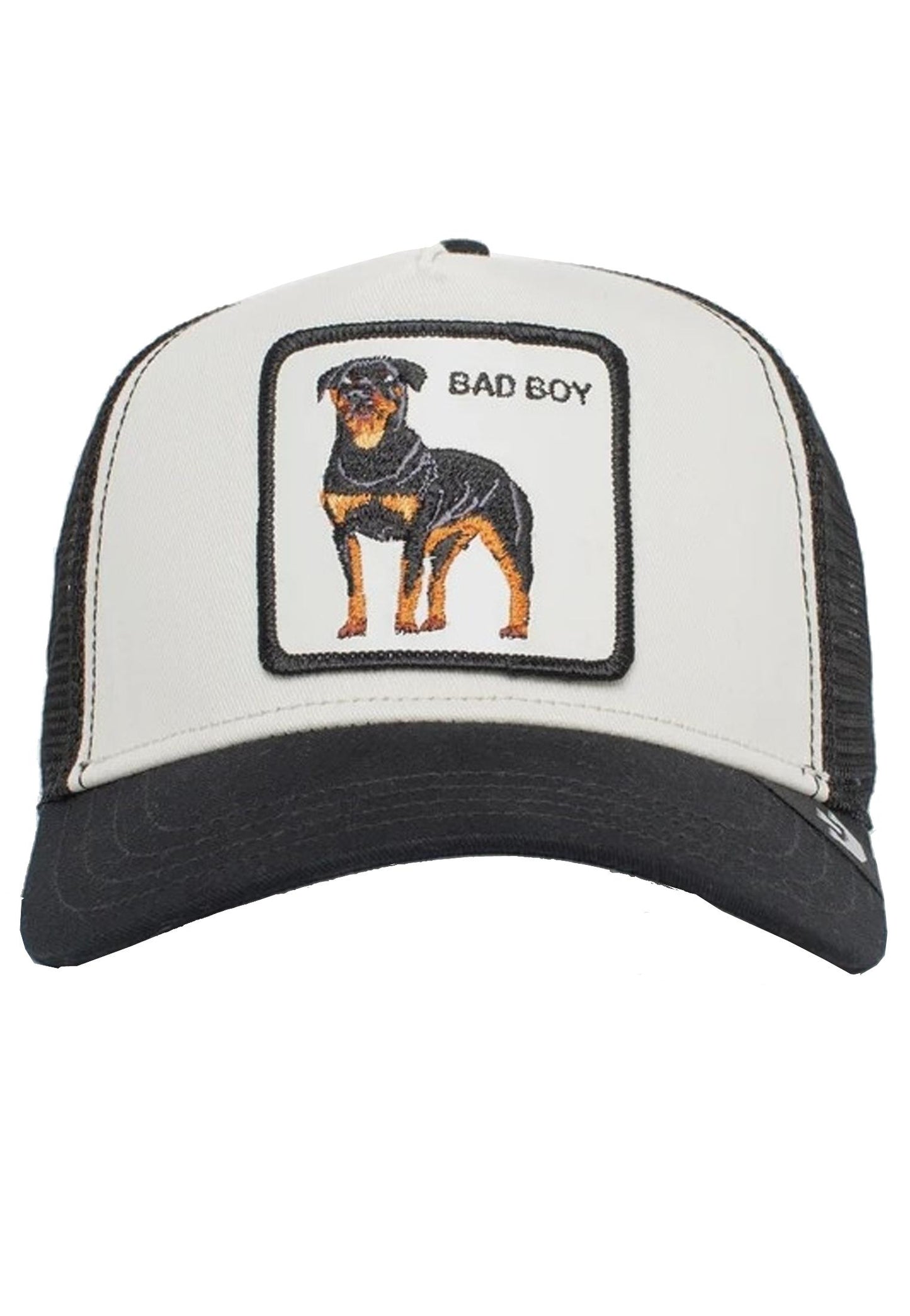 Cappellino da baseball unisex bianco e nero fantasia cane The Baddest Boy Goorin Bros P24 101-0493 IVORYIVORY GOORIN BROS 