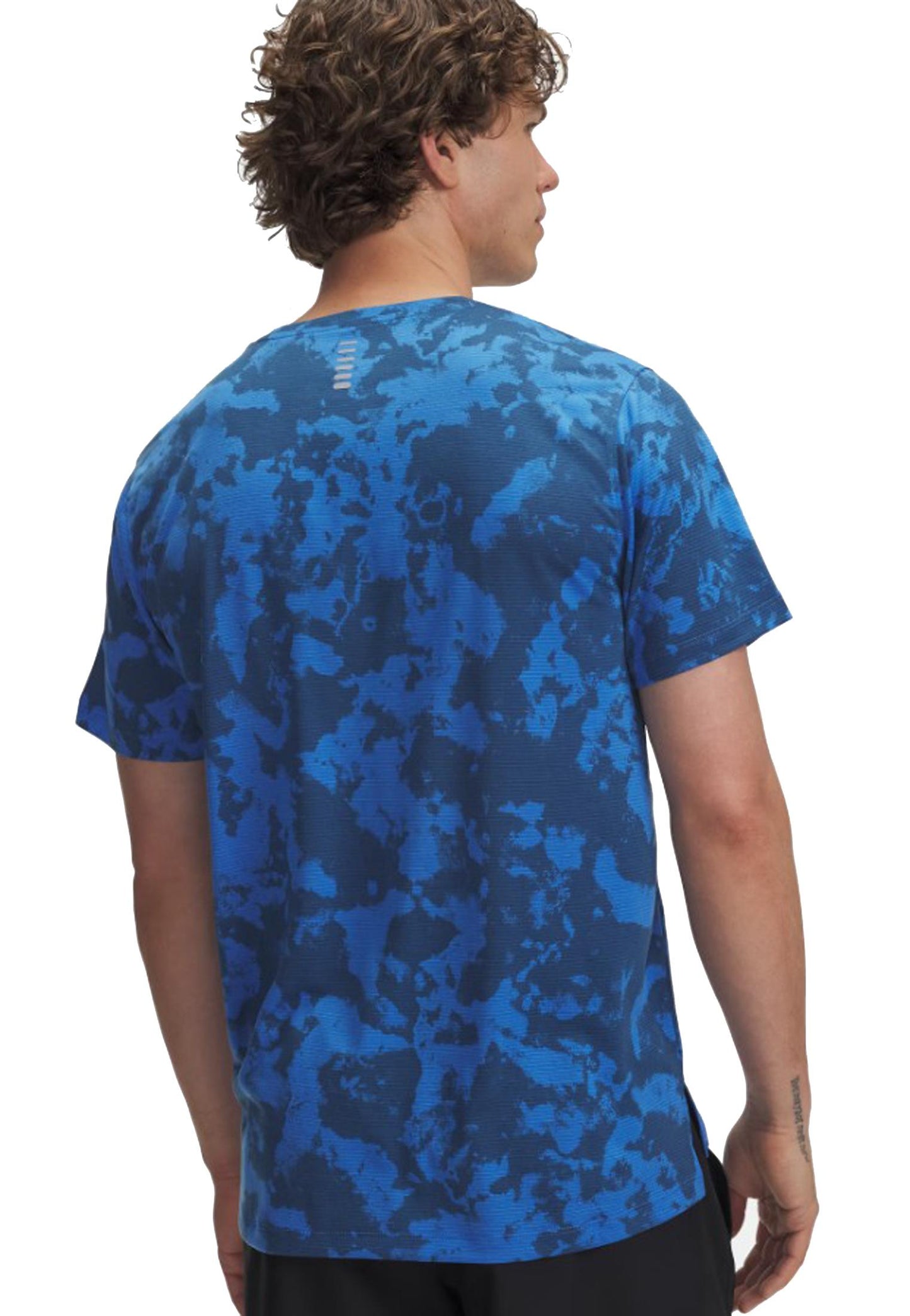 T-shirt girocollo traspirante blu camo Launch Printed Under Armour A25 77-6006110 04020402 UNDER ARMOUR 