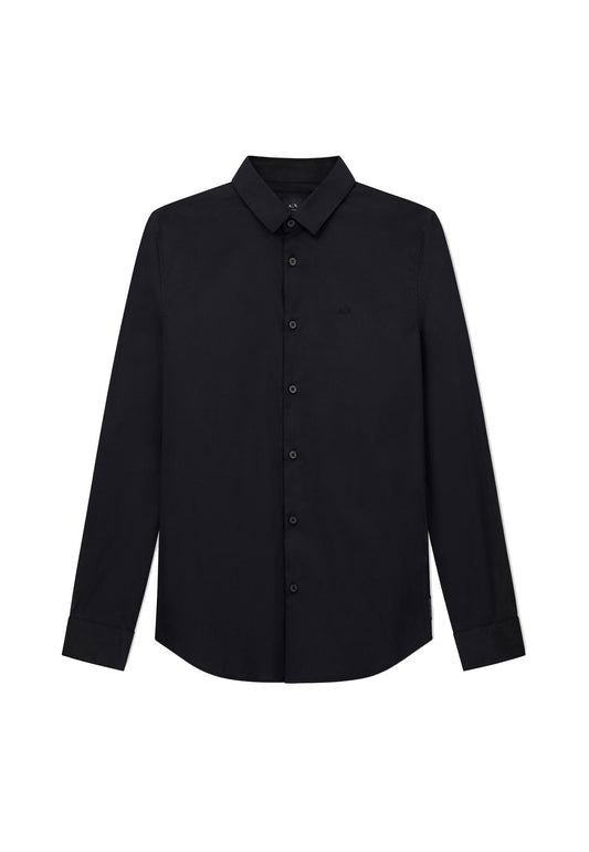 Camicia nera cotone slim fit Armani Exchange A25 8NZC31 ZN28Z 12001200 ARMANI EXCHANGE 