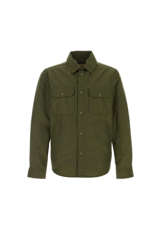Giacca camicia leggera verde oliva Light Ramar Woolrich P26 CFWOOS0186MRUT3662 SMOSMO WOOLRICH 