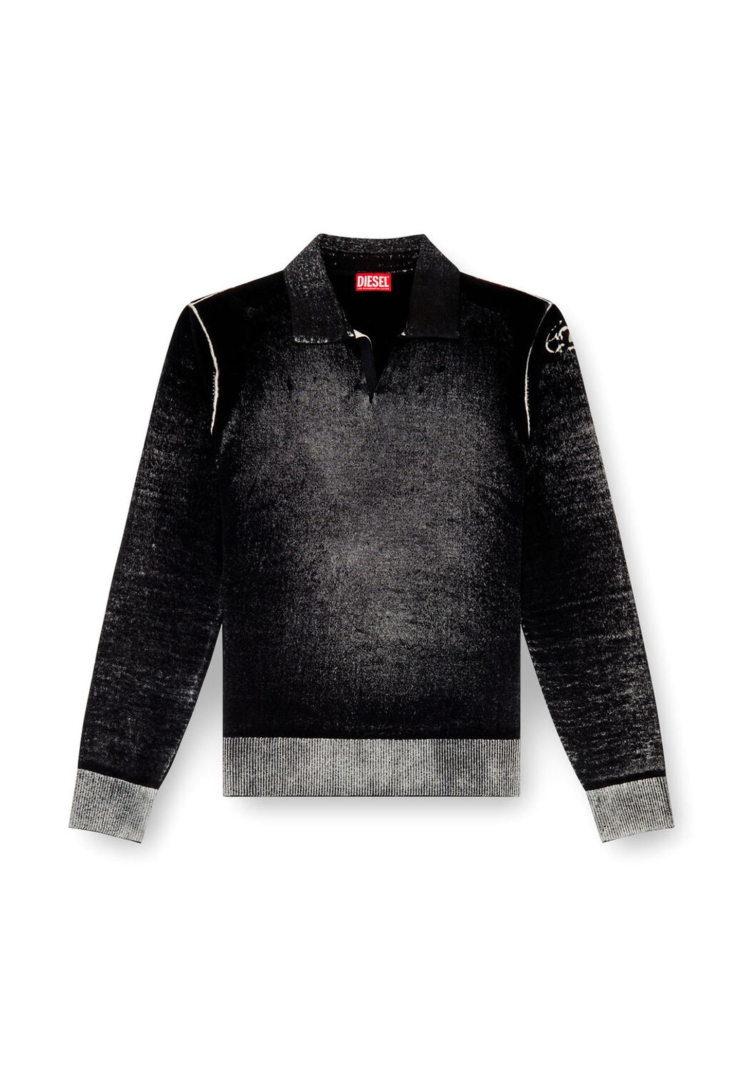 Maglione nero a polo cotone K-Lorenzo Diesel A25 A14849-0BEAR 44 DIESEL 