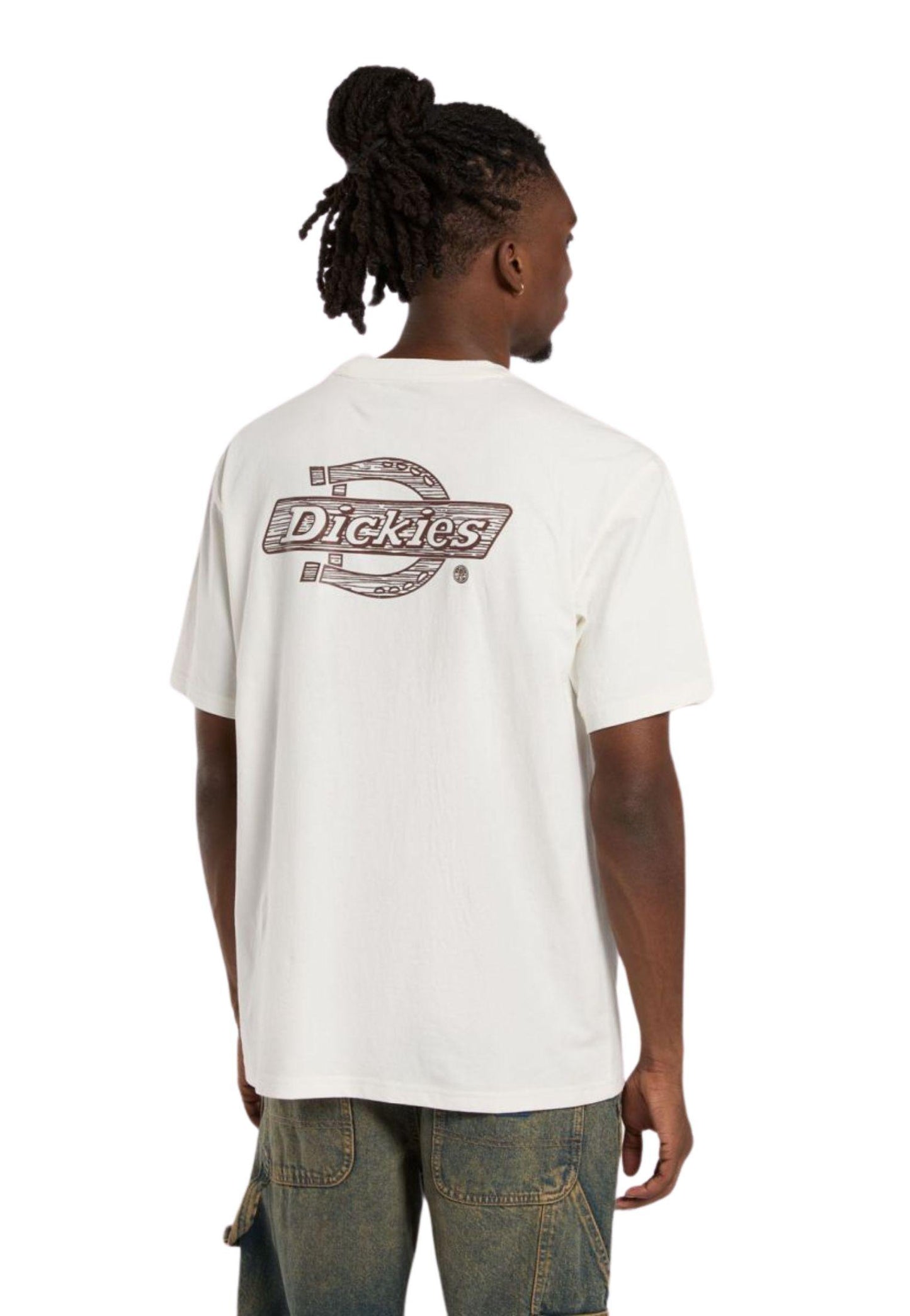 T-shirt beige Wood con logo Dickies P25 DK0A4ZATC481 DKC48DKC48 DICKIES 