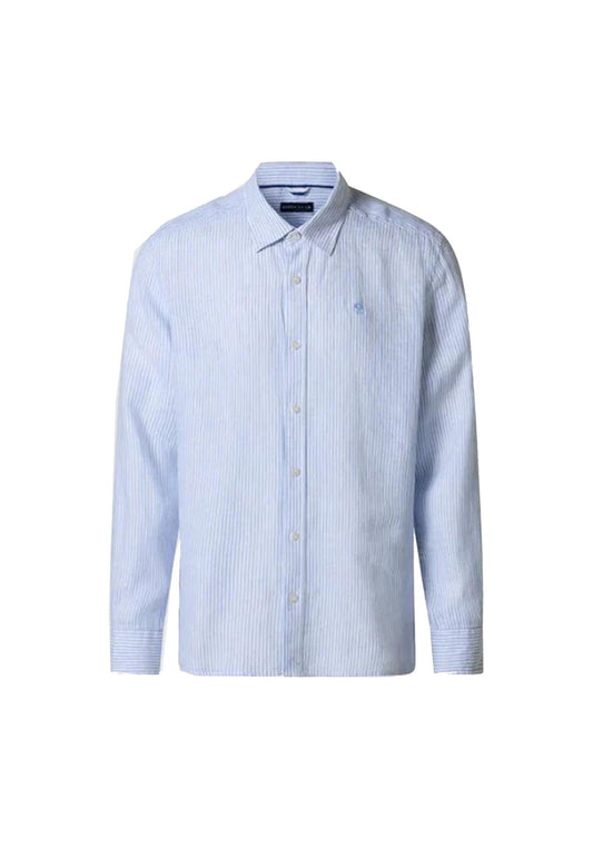 Camicia a righe azzurre lino North Sails P26 664454 C001C001 NORTH SAILS 