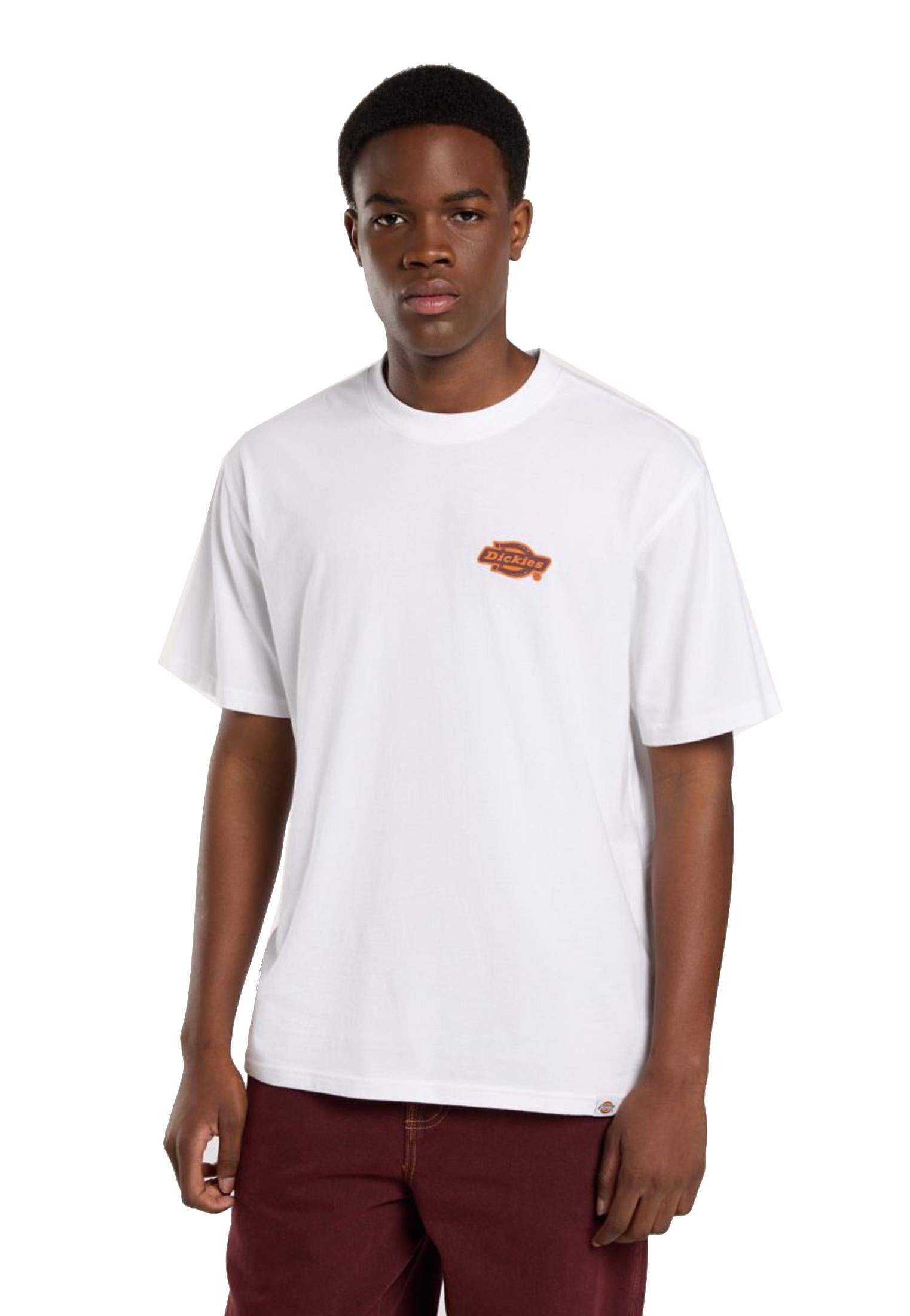 T-shirt bianca girocollo cotone Graysville Dickies A25 DK0A87QQ0WH1 DK0WHDK0WH DICKIES 