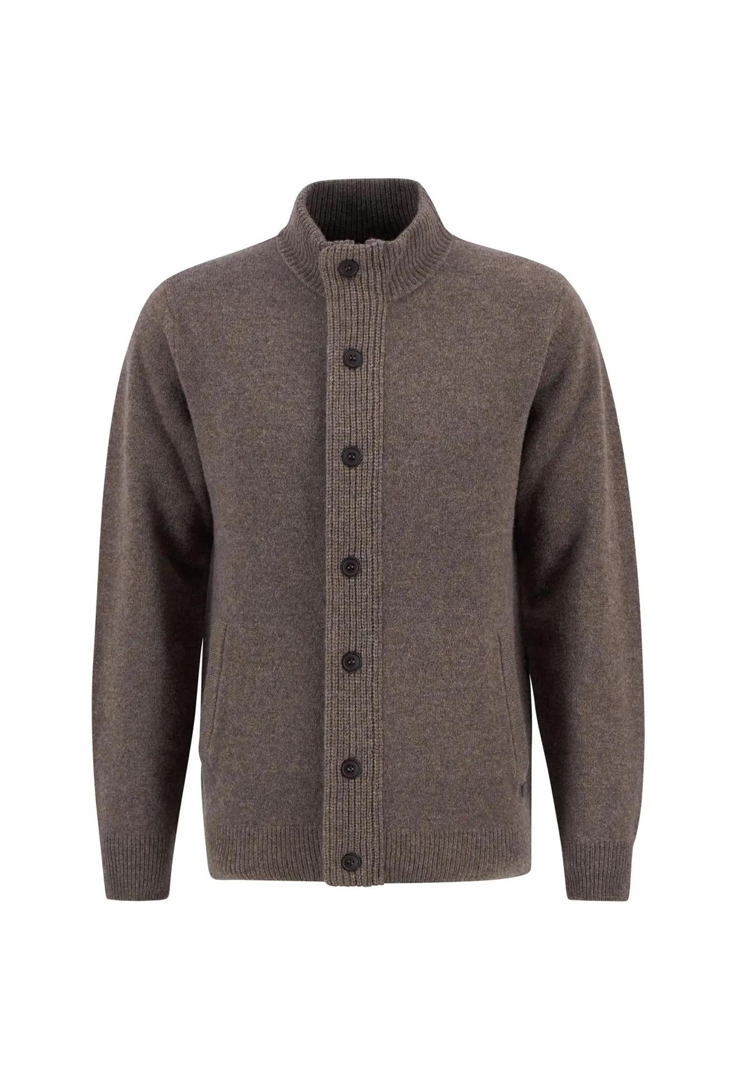 Maglione marrone maglia grossa lana Patch Barbour A25 252MMKN0731 ST52ST52 BARBOUR 