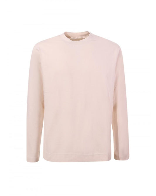 T-shirt girocollo a maniche lunghe tinta unita bianco ottico Circolo 1901 A24