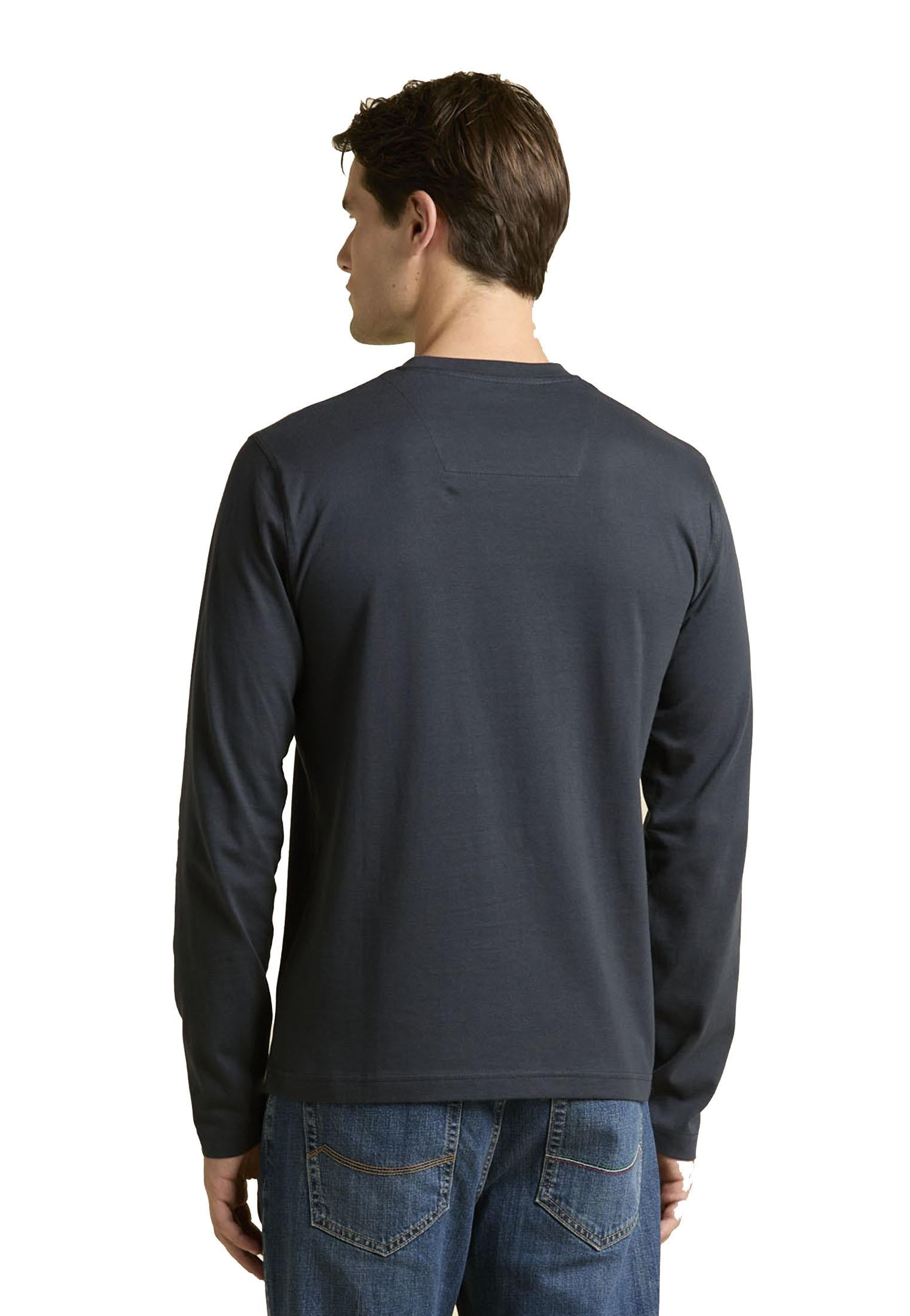 T-shirt girocollo maniche lunge blu navy Aeronautica Militare A25 252TS2471UJ00641 0818408184 AERONAUTICA MILITARE 