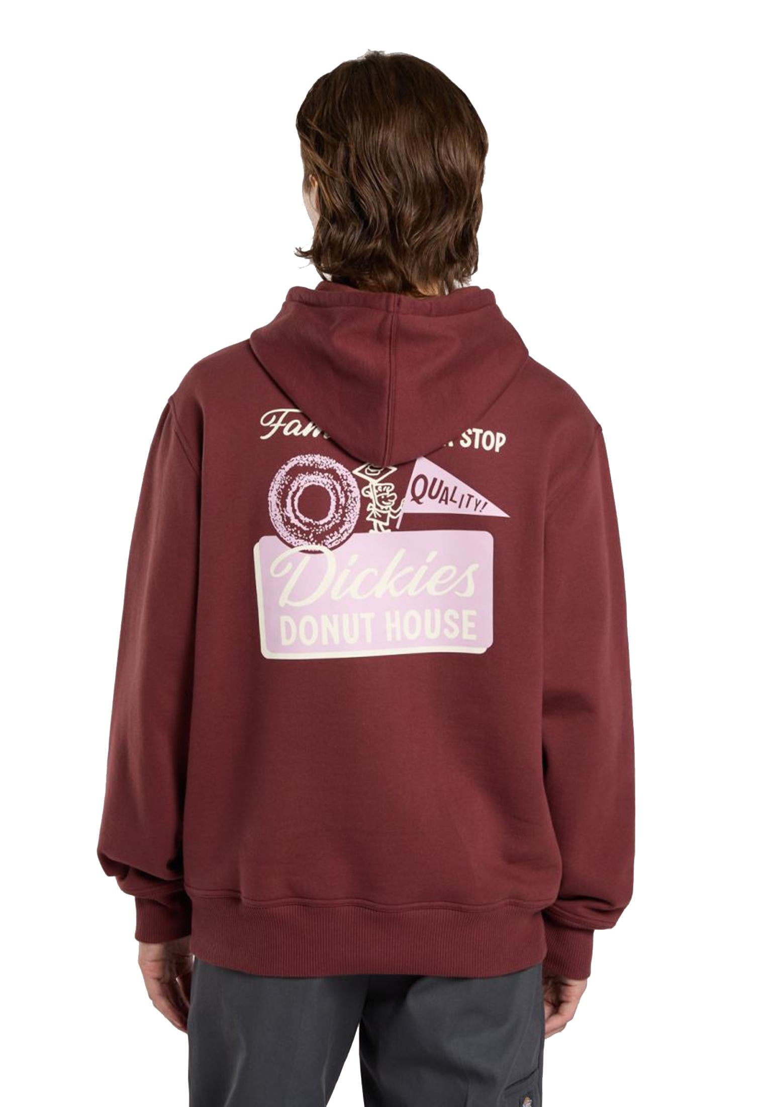 Felpa con cappuccio bordeaux donut house Dickies A25 DK0A88ATL161 DKL16DKL16 DICKIES 