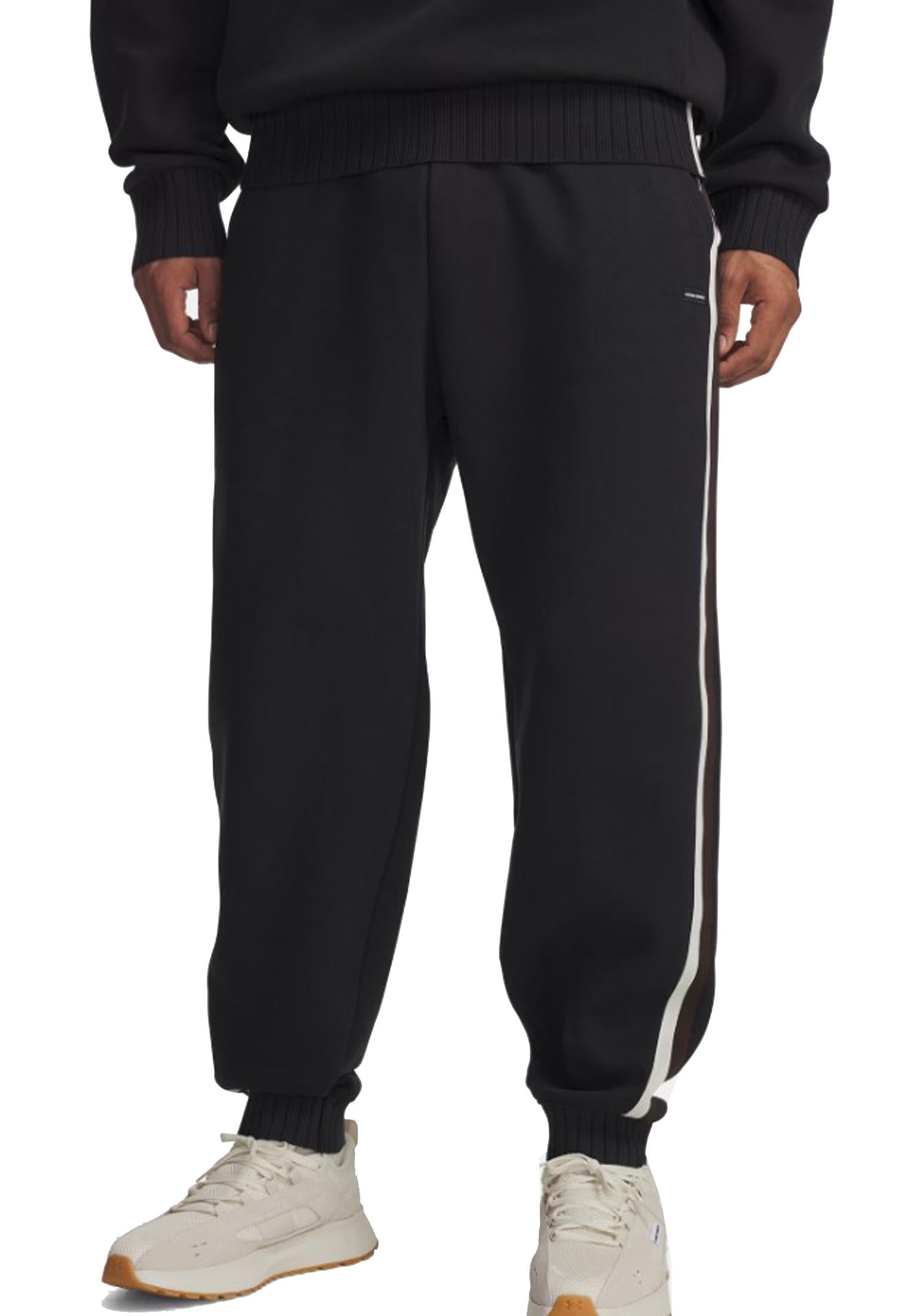 Pantaloni tuta neri sportivi pesanti Icon Heavy Rib Under Armour A25 77-6005696 00010001 UNDER ARMOUR 