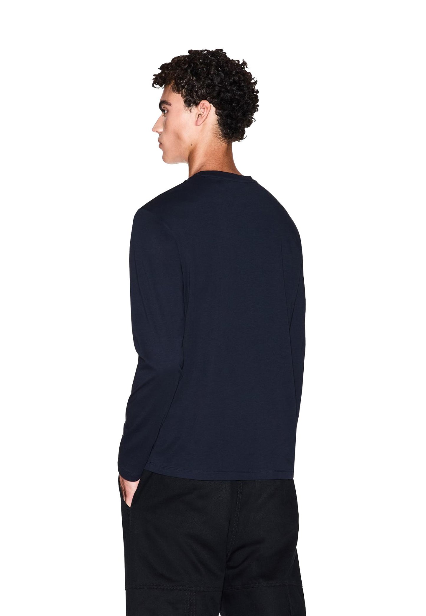 T-shirt girocollo blu manica lunga Armani Exchange A25 8NZTCH Z8H4Z 15101510 ARMANI EXCHANGE 