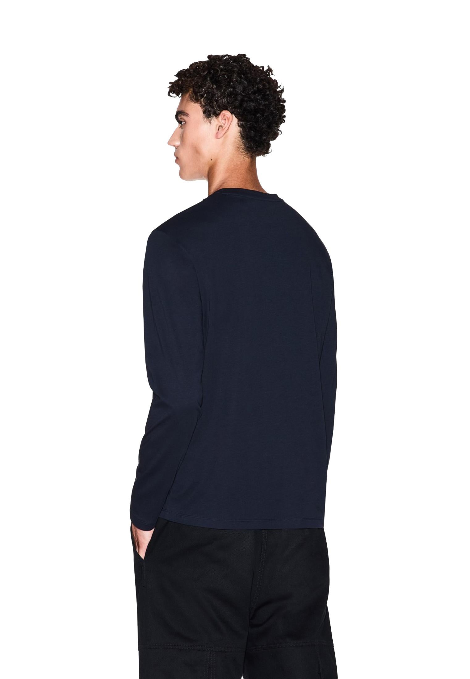 T-shirt girocollo blu manica lunga Armani Exchange A25 8NZTCH Z8H4Z 15101510 ARMANI EXCHANGE 