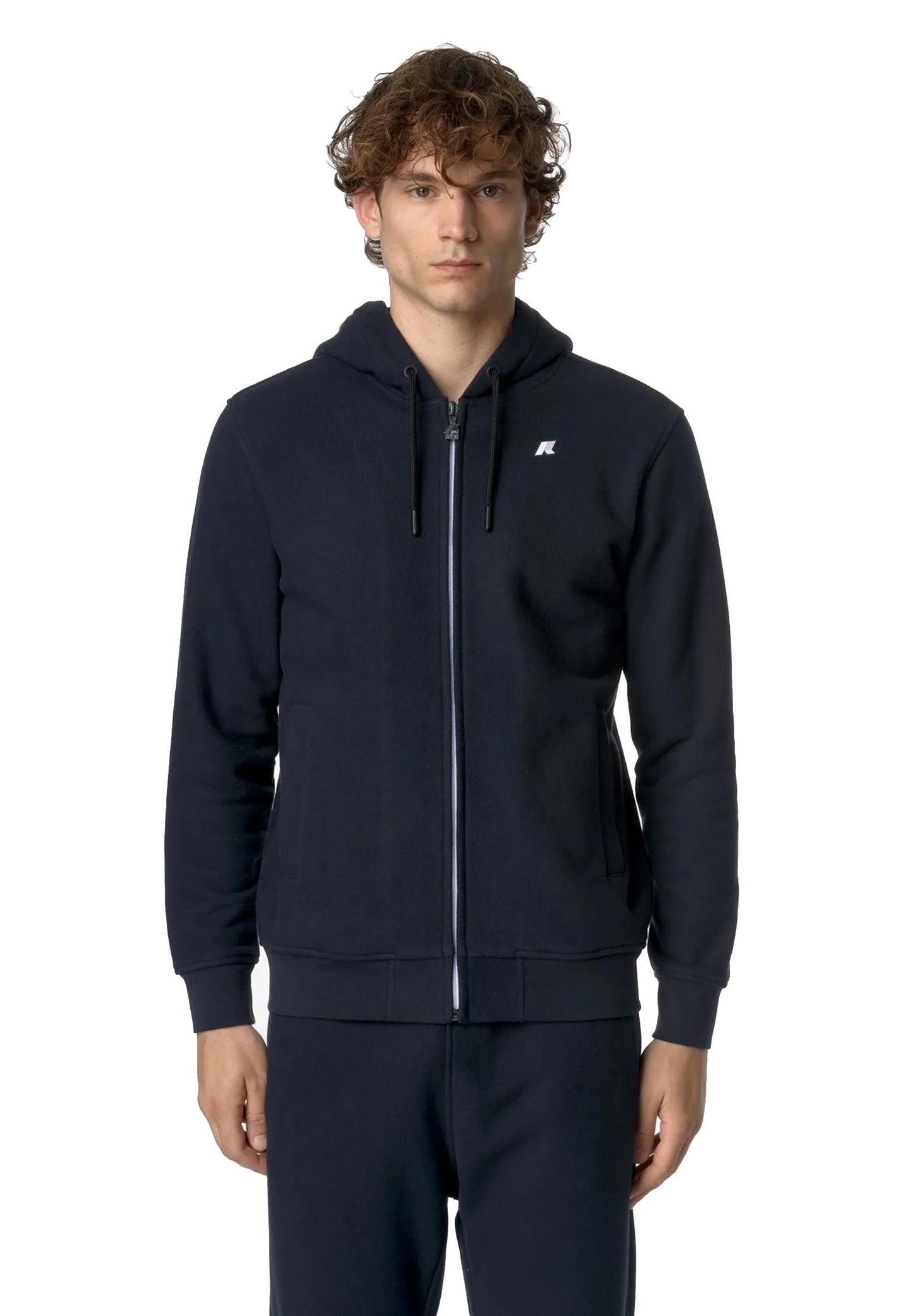 Felpa con cappuccio cotone blu Anthony Heavy Fleece K-way A25 K8133IW K89K89 K-WAY 