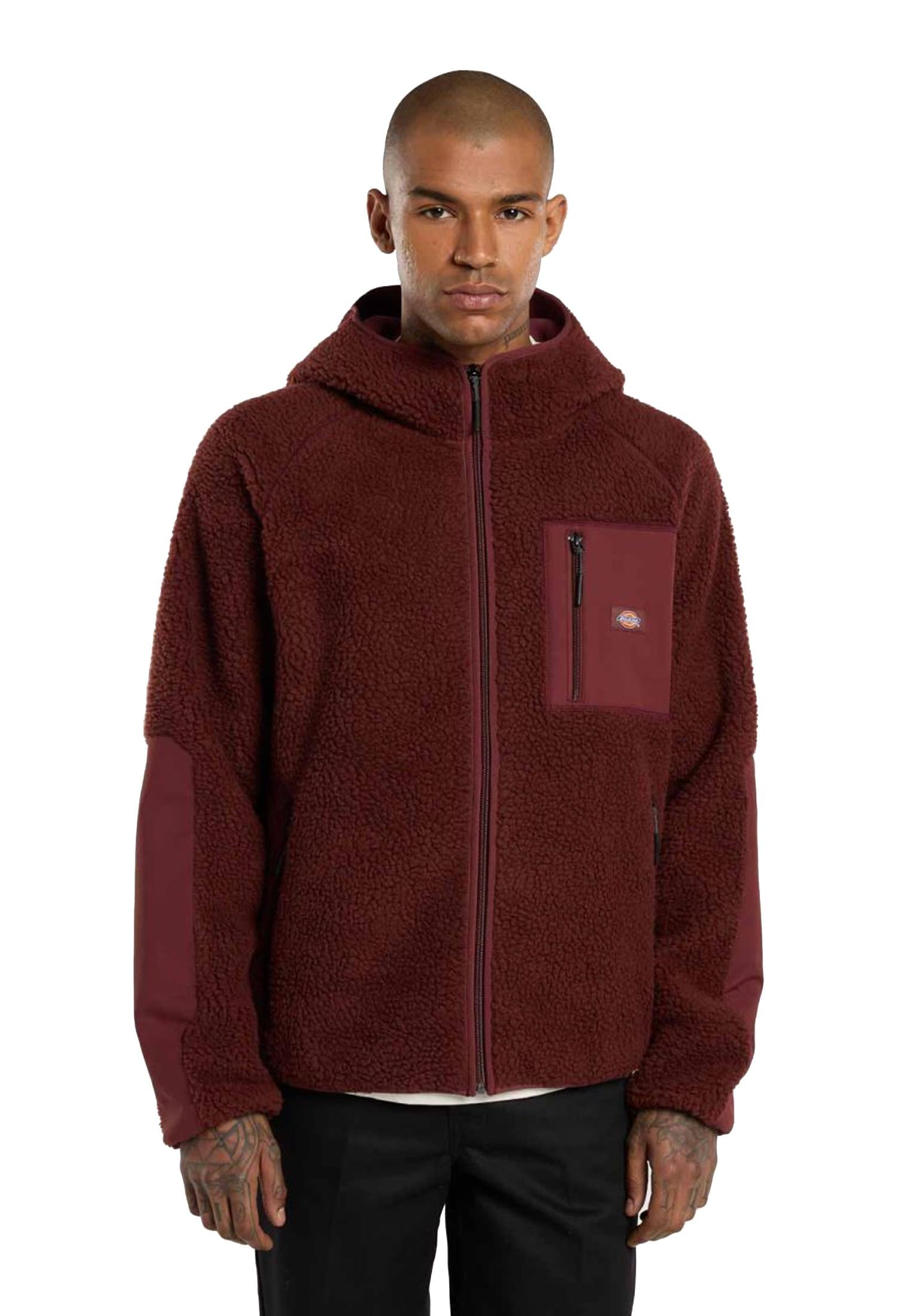 Pile giacca bordeaux pelo lungo con cappuccio Central High Dickies A25 DK0A87NVL16 DKL16DKL16 DICKIES 