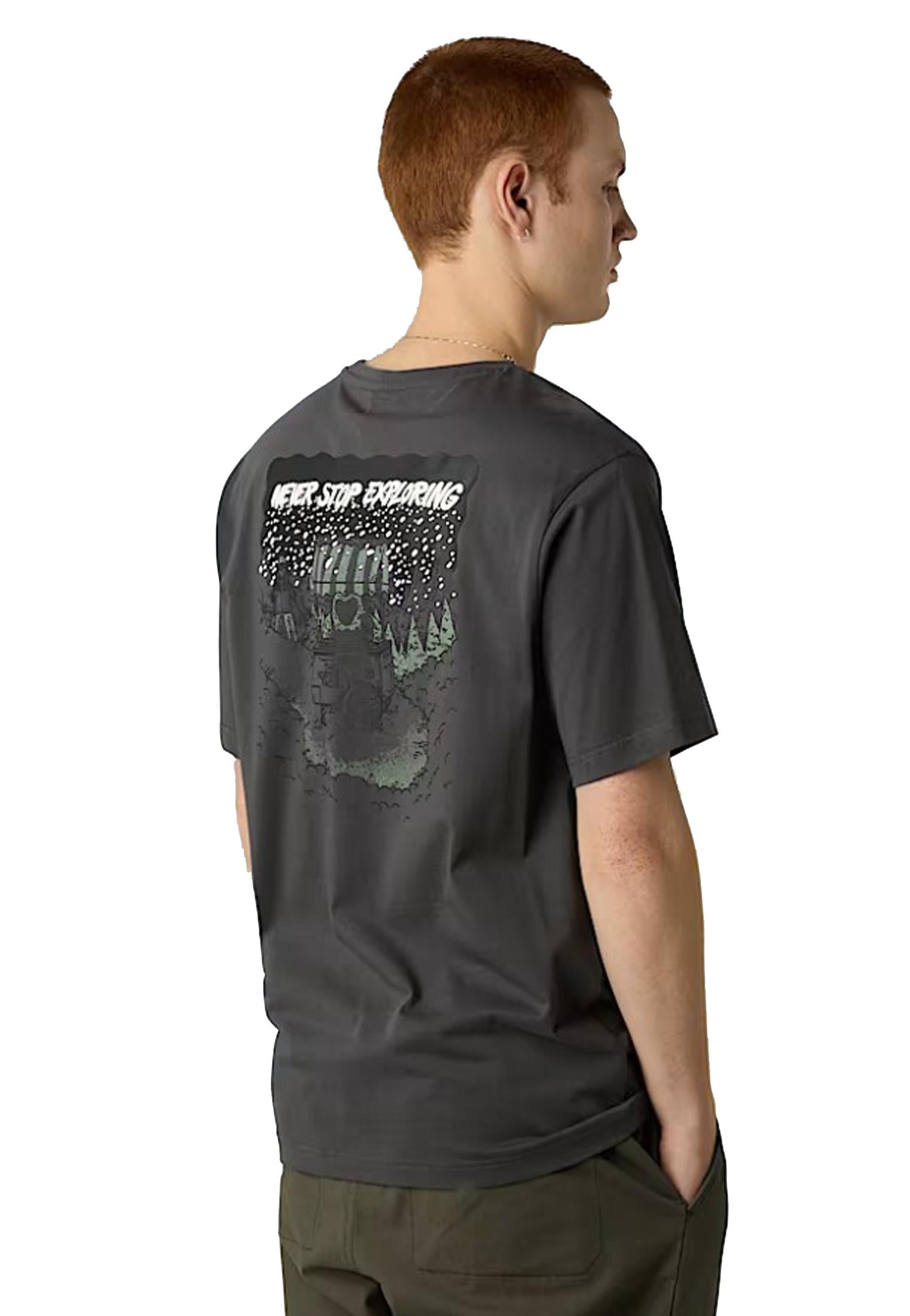 T-shirt girocollo cotone grigia Powder Days Relaxed The North Face A25 NF0A8E4D0C51 NF0C5NF0C5 THE NORTH FACE 