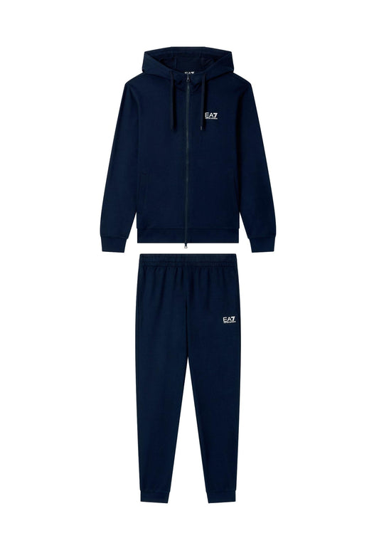 Tuta sportiva con cappuccio blu cotone full zip Core Identity EA7 Armani P26 8NPV63 PJVRZ 15621562 EA7 