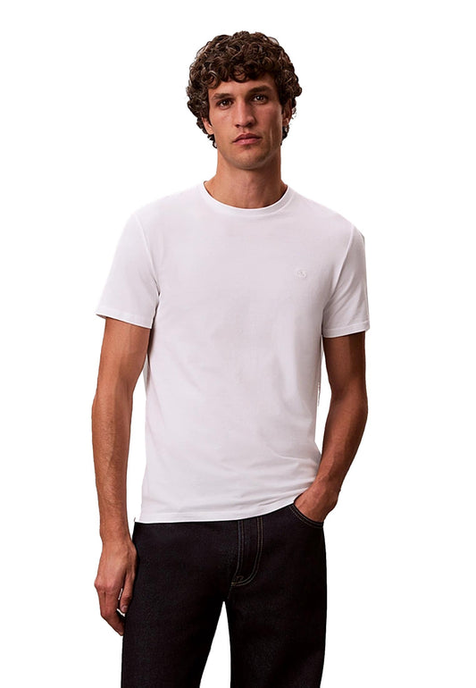 T-shirt bianca girocollo cotone Liquid Touch Calvin Klein P26 LV04LC240GYAF YAFYAF CALVIN KLEIN PRE 