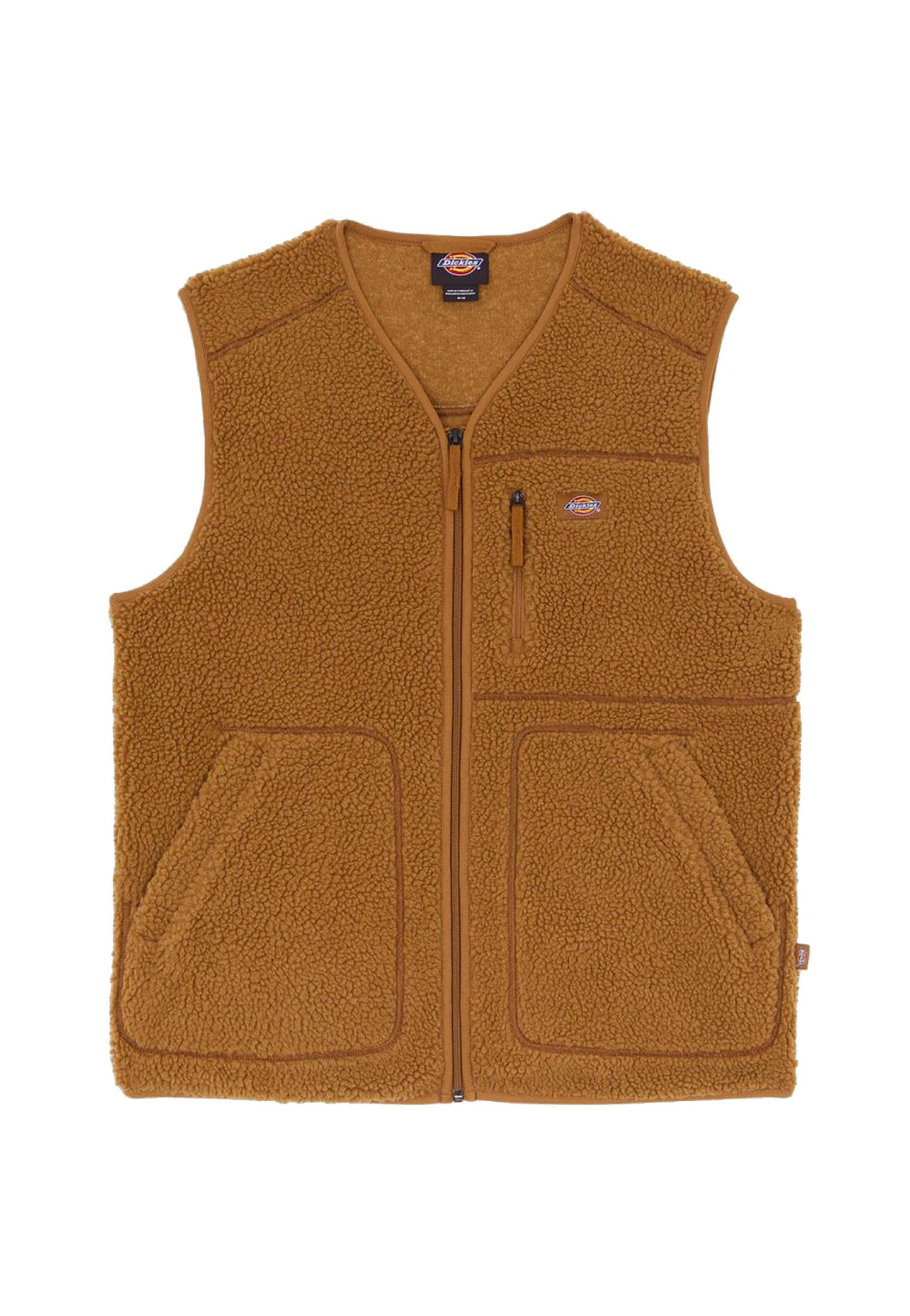 Gilet smanicato pile teddy marrone chiaro Mount Hope Dickies A25 DK0A4YEG0BD1 DK0BDDK0BD DICKIES 