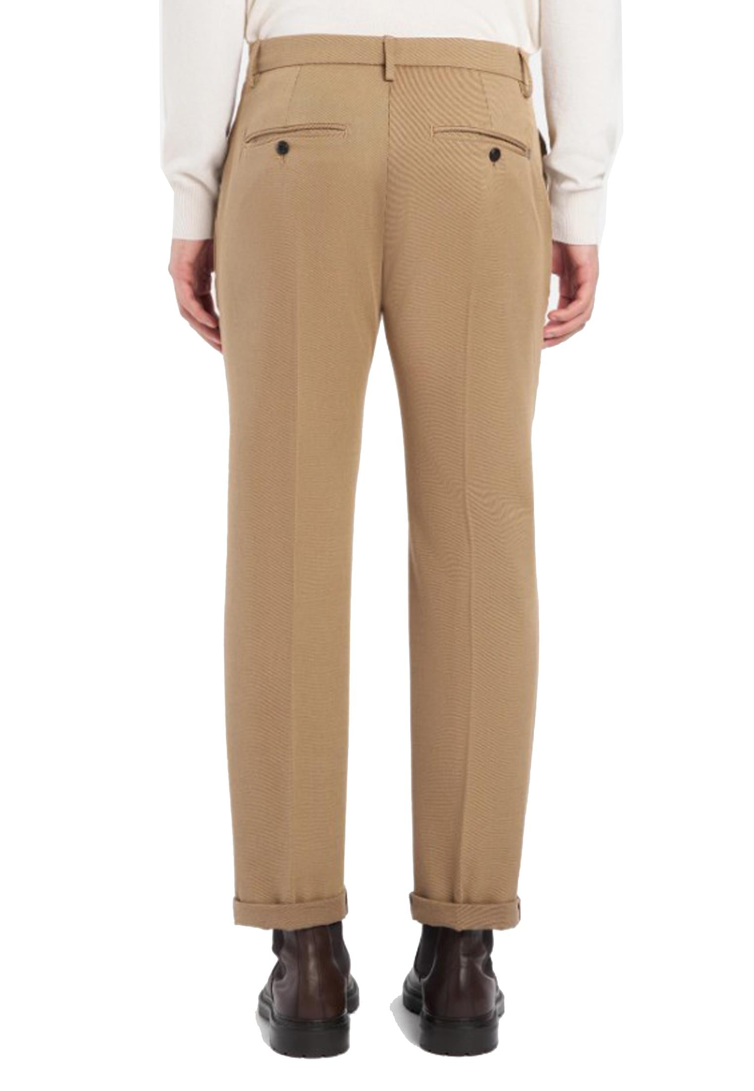 Pantaloni marroni Gaubert relax regular fit misto lana Dondup A25 UP688 AF0047U XXX033 DONDUP 