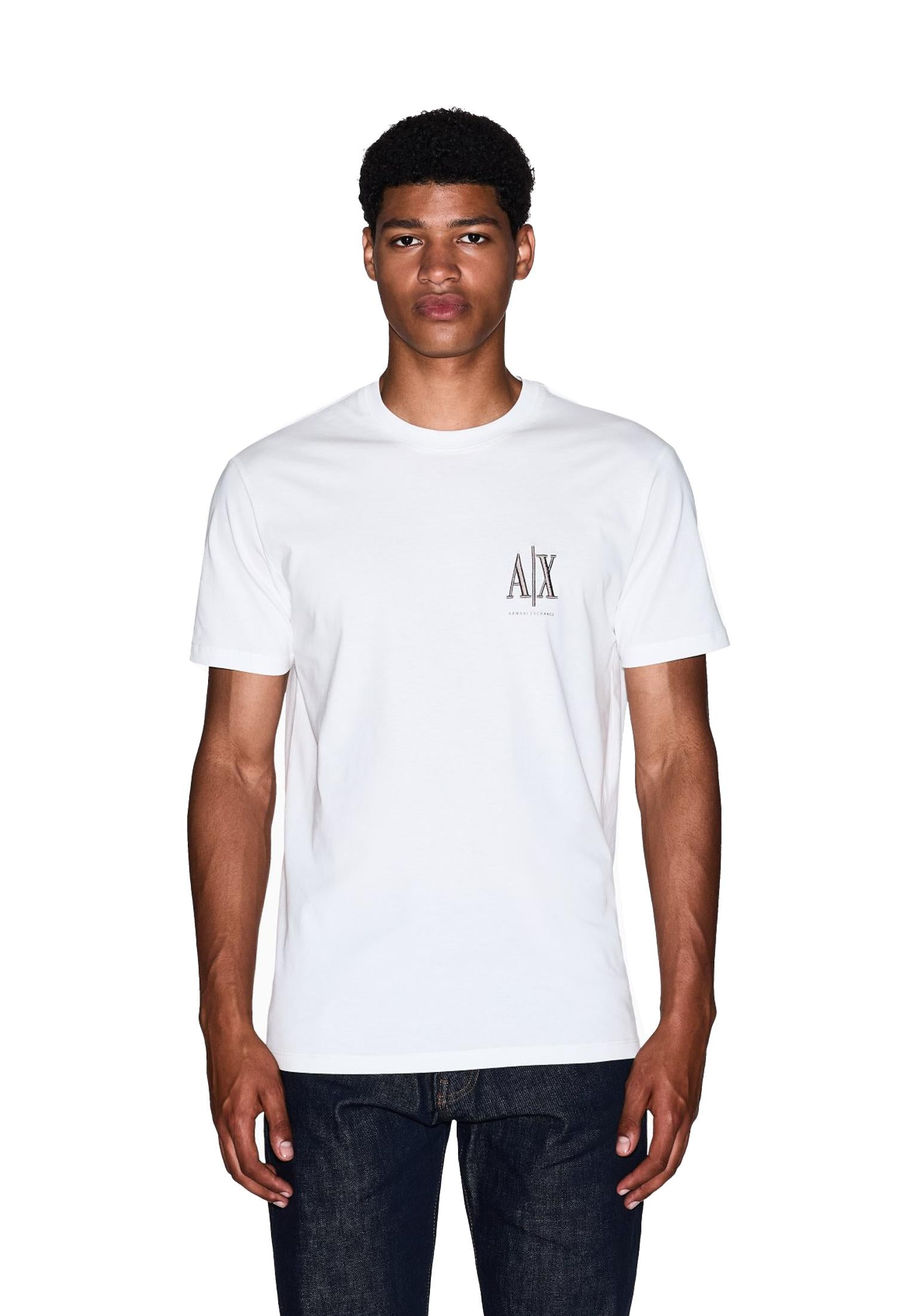 T-shirt girocollo bianca regular fit Armani Exchange A25 XM000365 AF12308 U0009U0009 ARMANI EXCHANGE 