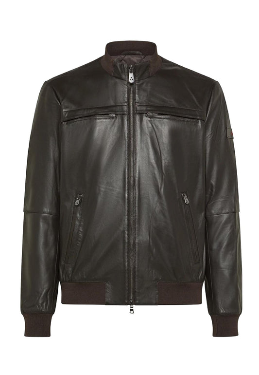 Giacca biker pelle marrone Sands Leather WS 06 Peuterey A24
