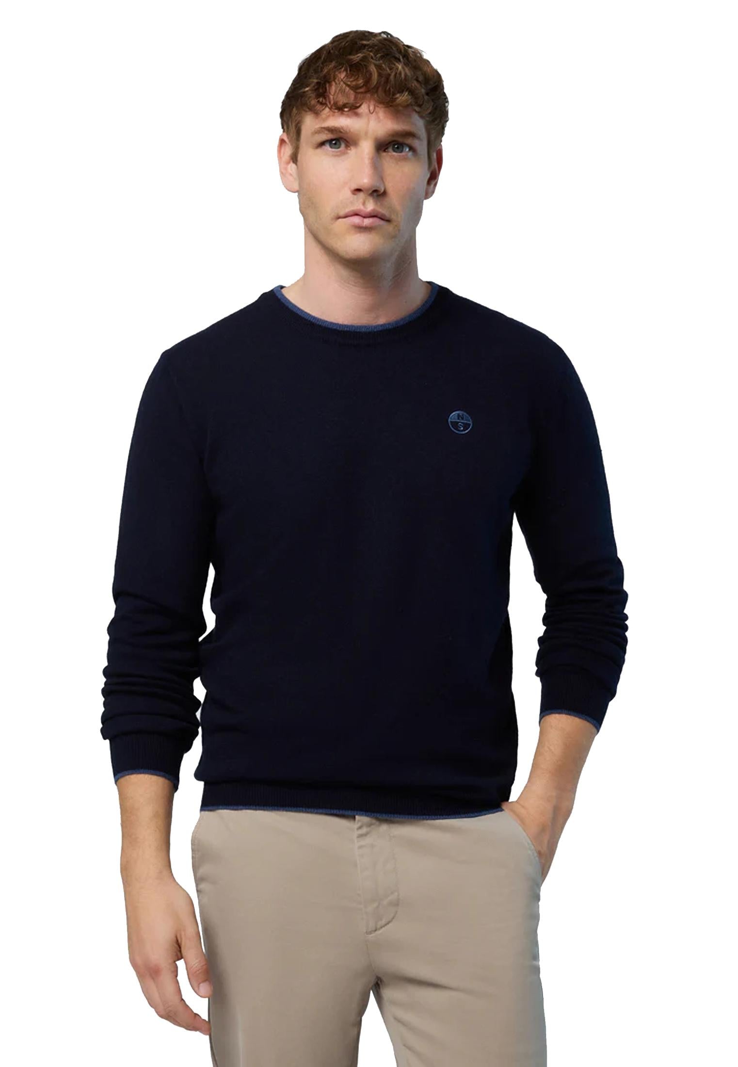 Maglione girocollo logo ricamato blu scuro North Sails A25 699775 08020802 NORTH SAILS 