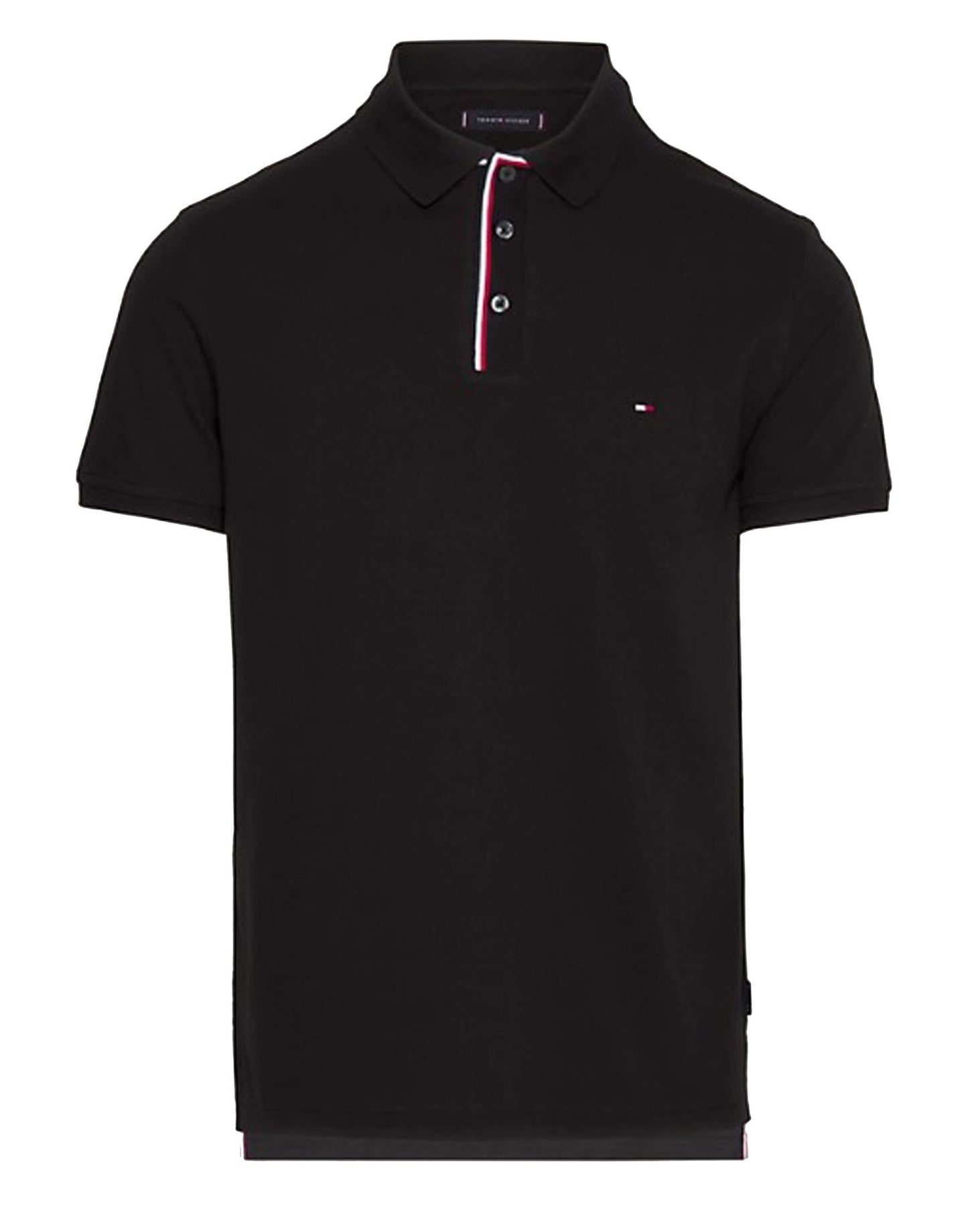 Polo Piqué Cotone Nero Tommy Hilfiger A23