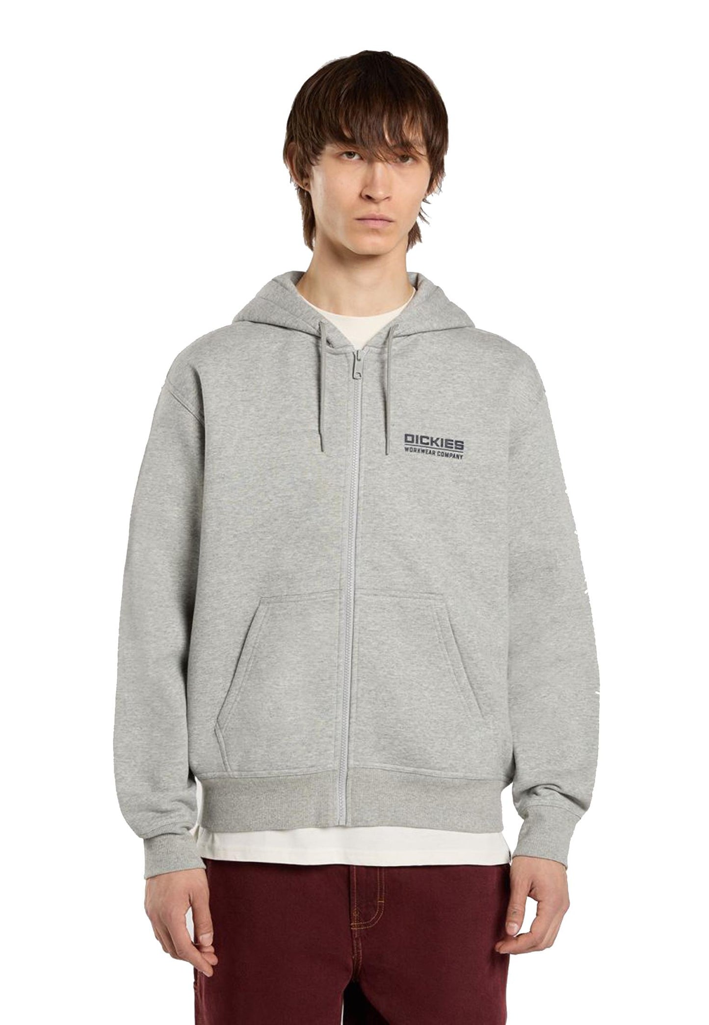 Felpa con cappuccio fullzip grigia Bolivar Dickies A25 DK0A88L5GYM1 DKGYMDKGYM DICKIES 