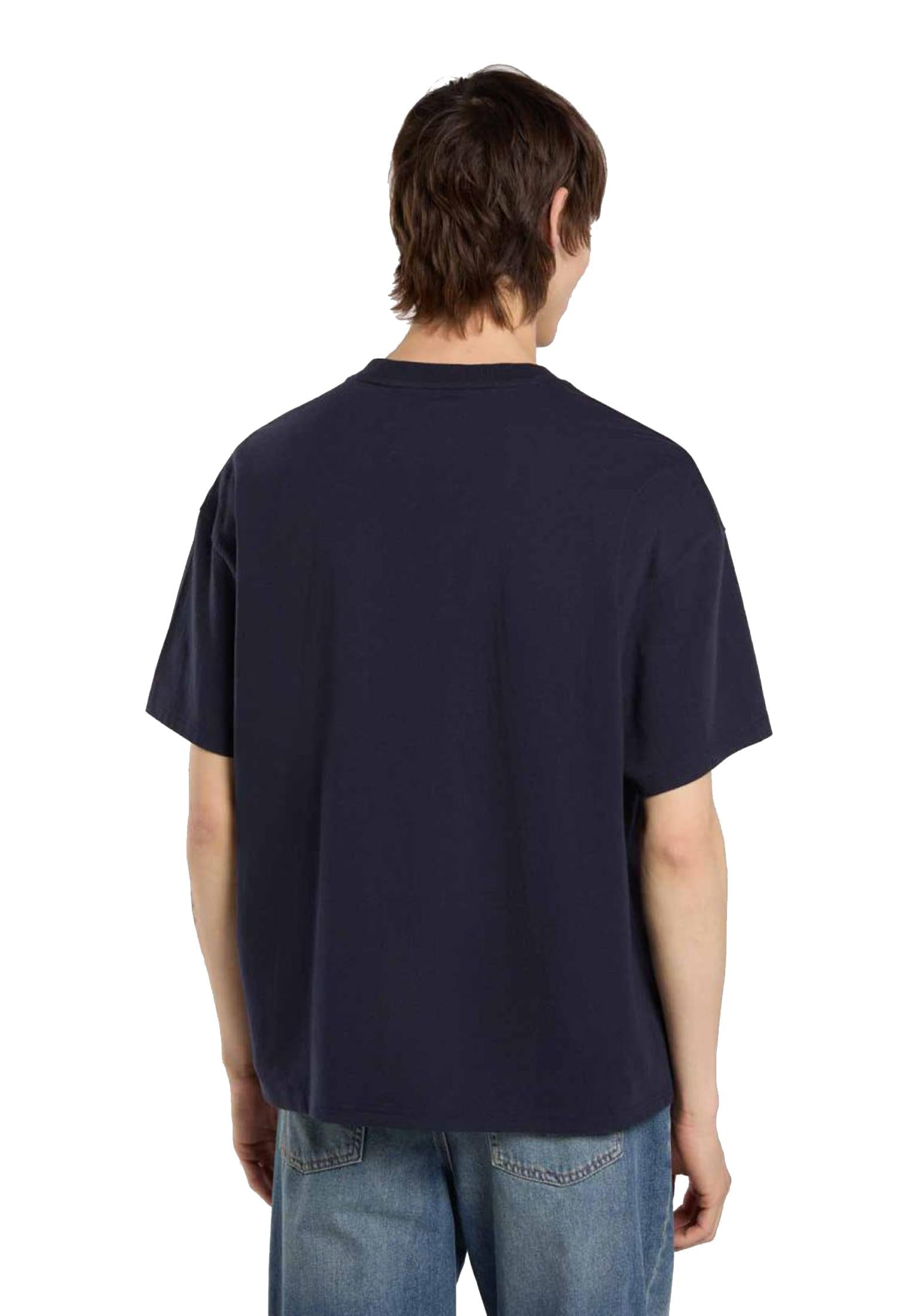 T-shirt girocollo blu cotone Forth Shaw Dickies A25 DK0A87QSL181 DKL18DKL18 DICKIES 